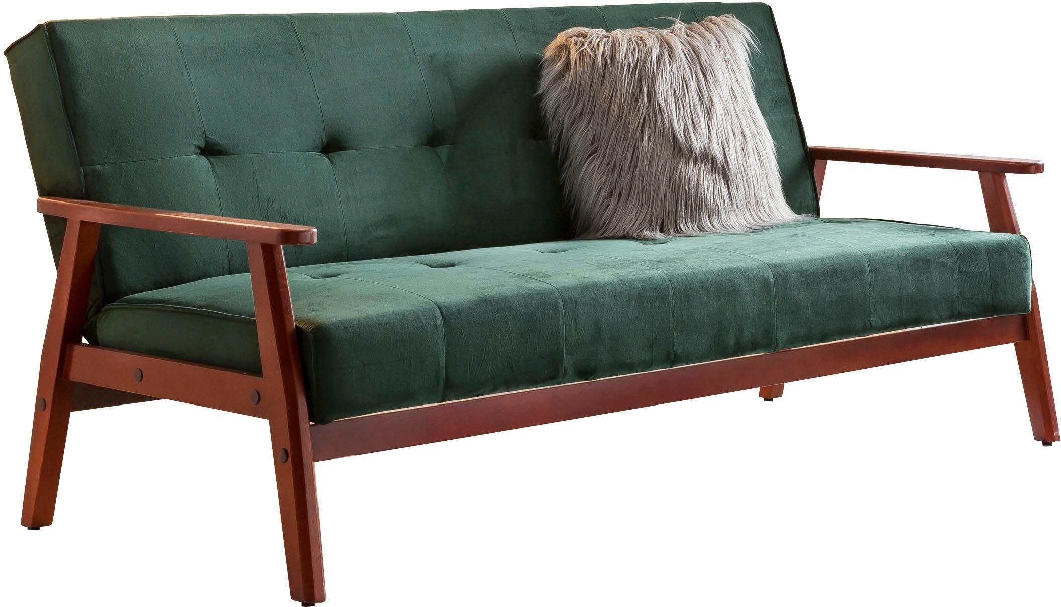 SalesFever Schlafsofa »Skagen, Sofa, 3-Sitzer«, mit Holzgestell, 60° Relax- und Schlaffunktion, Breite 190 cm