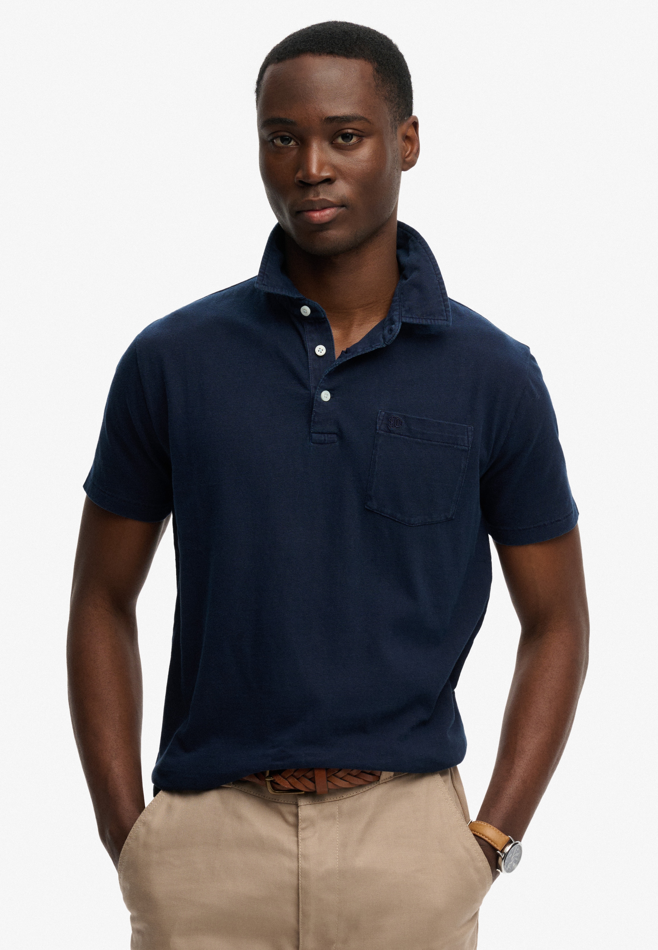 Superdry Blau Polo-Shirt Classic - Bild 2