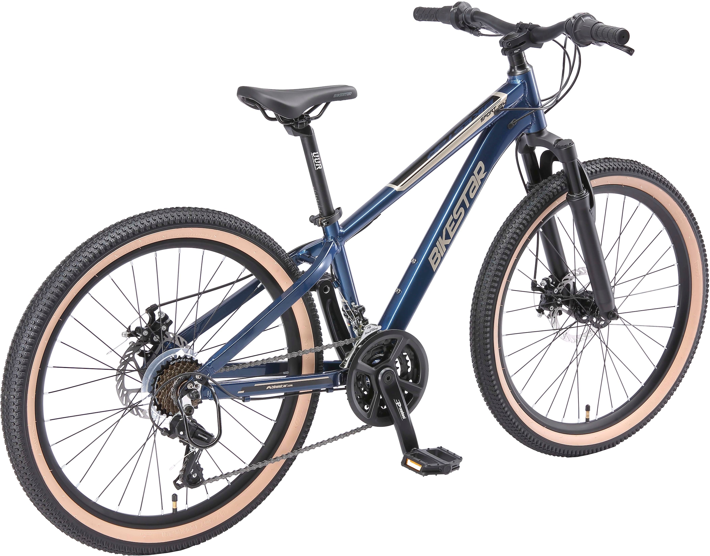Bikestar Jugendfahrrad, 21 Gang, Shimano, RD-TY21 Schaltwerk, Kettenschaltung