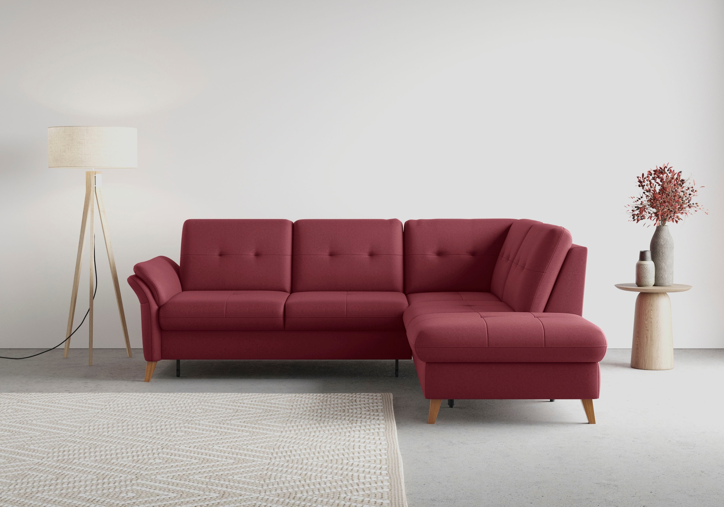 sit&more Ecksofa "Göteborg", inkl. Sitztiefenverstellung, wahlweise mit Bet günstig online kaufen