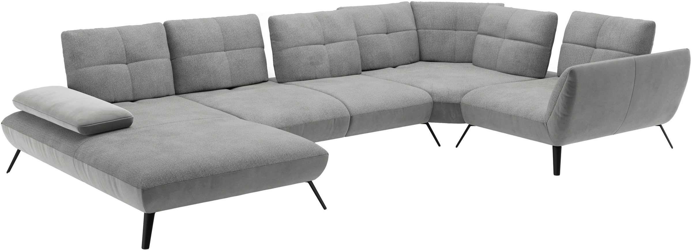 Places of Style Wohnlandschaft »Mikado U-Form«, inkl. Sitztiefenverstellung und Armteilverstellung