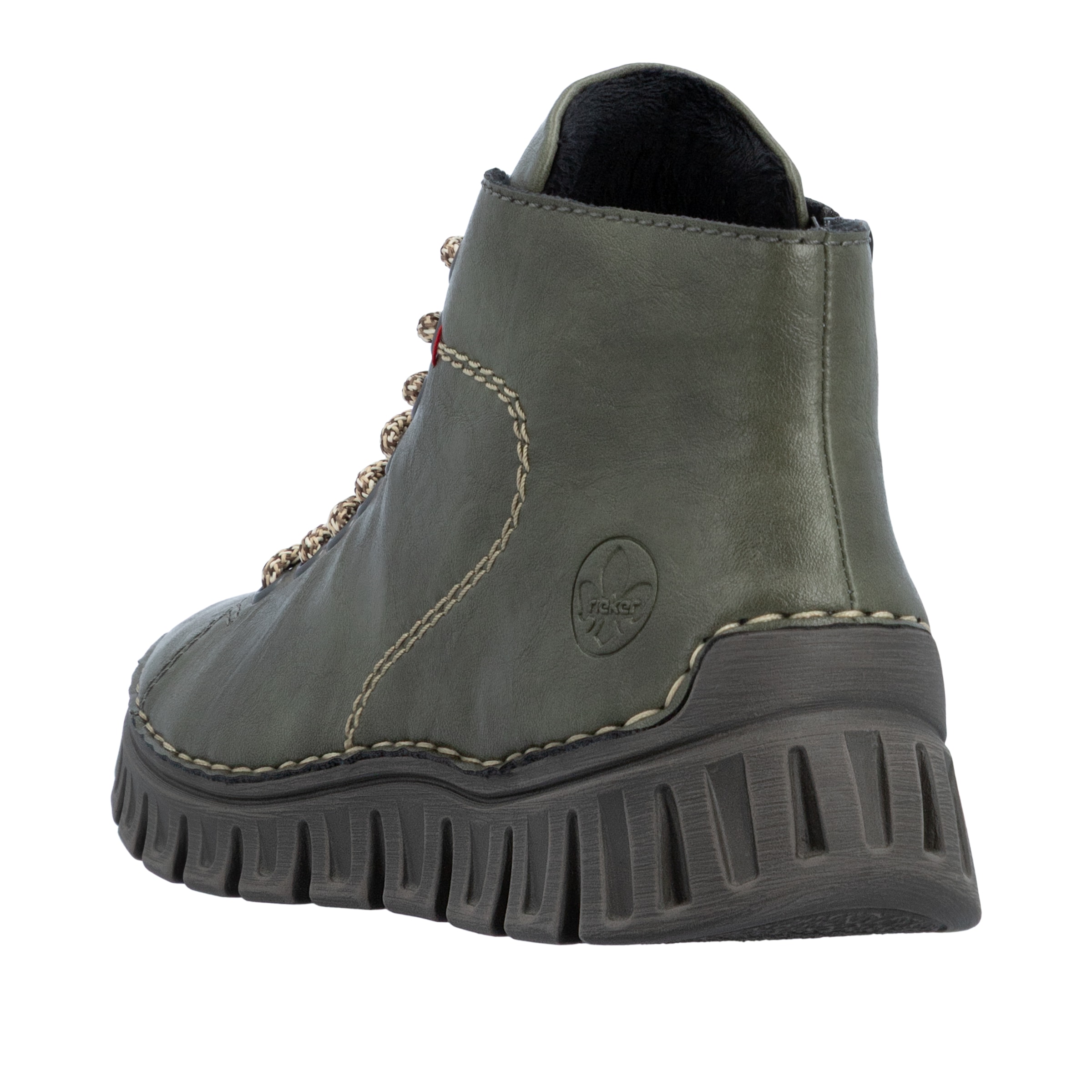 Rieker Schnürboots  Casual-Boots, Stiefelette, Plateauboots mit Kontrastnähten