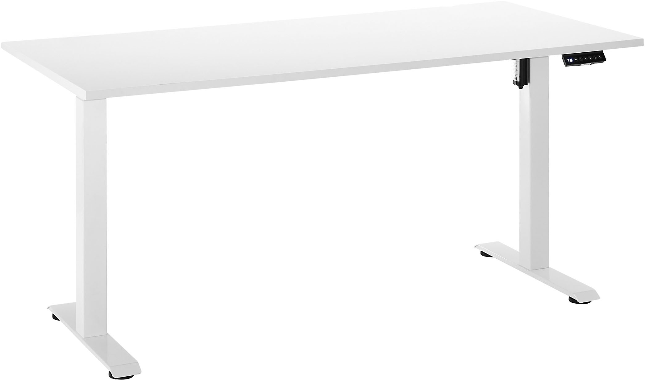BEGA OFFICE Schreibtisch, (2 St.), Breite 137 cm, stufenlos höhenverstellbar 74-117 cm