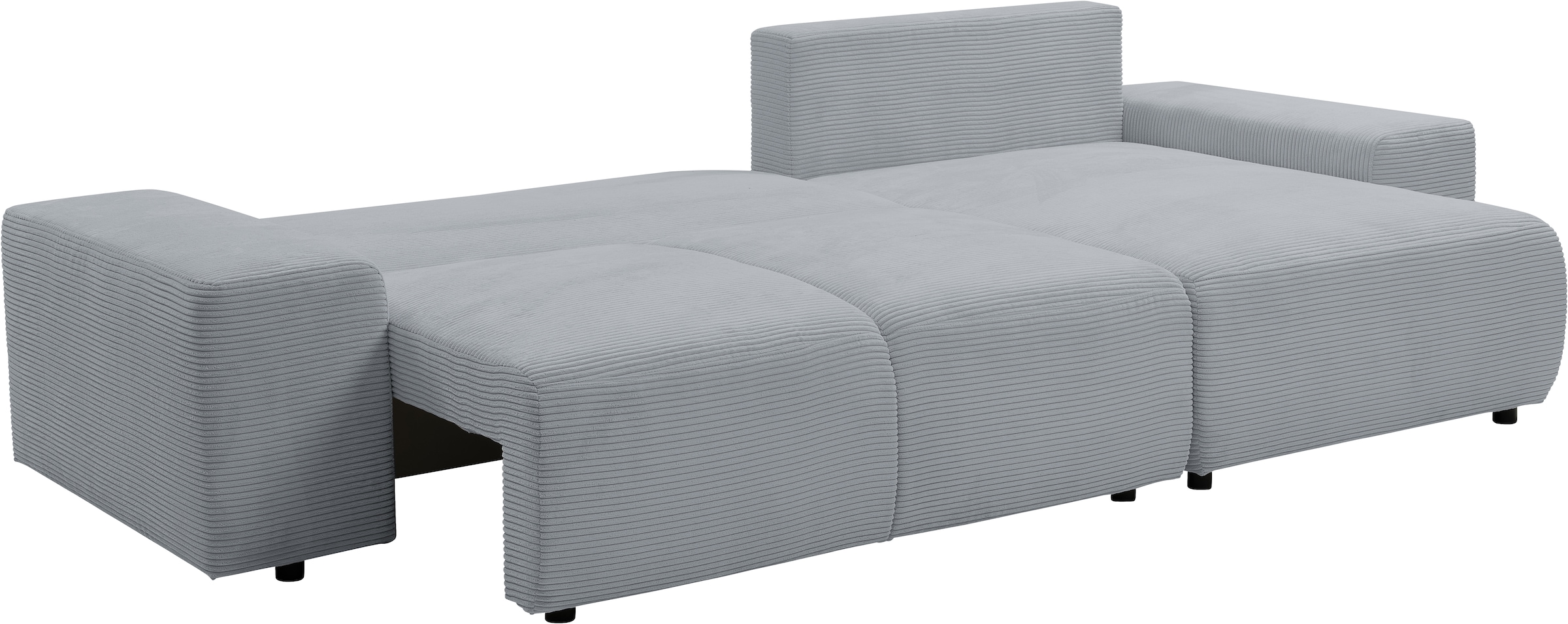 WERK2 Ecksofa »Riwa, modernes Sofa zum Kuscheln und Entspannen, Breite 300cm, L-Form«, Trendiges Ecksofa mit vielen Kissen, Schlaffunktion & Bettkasten
