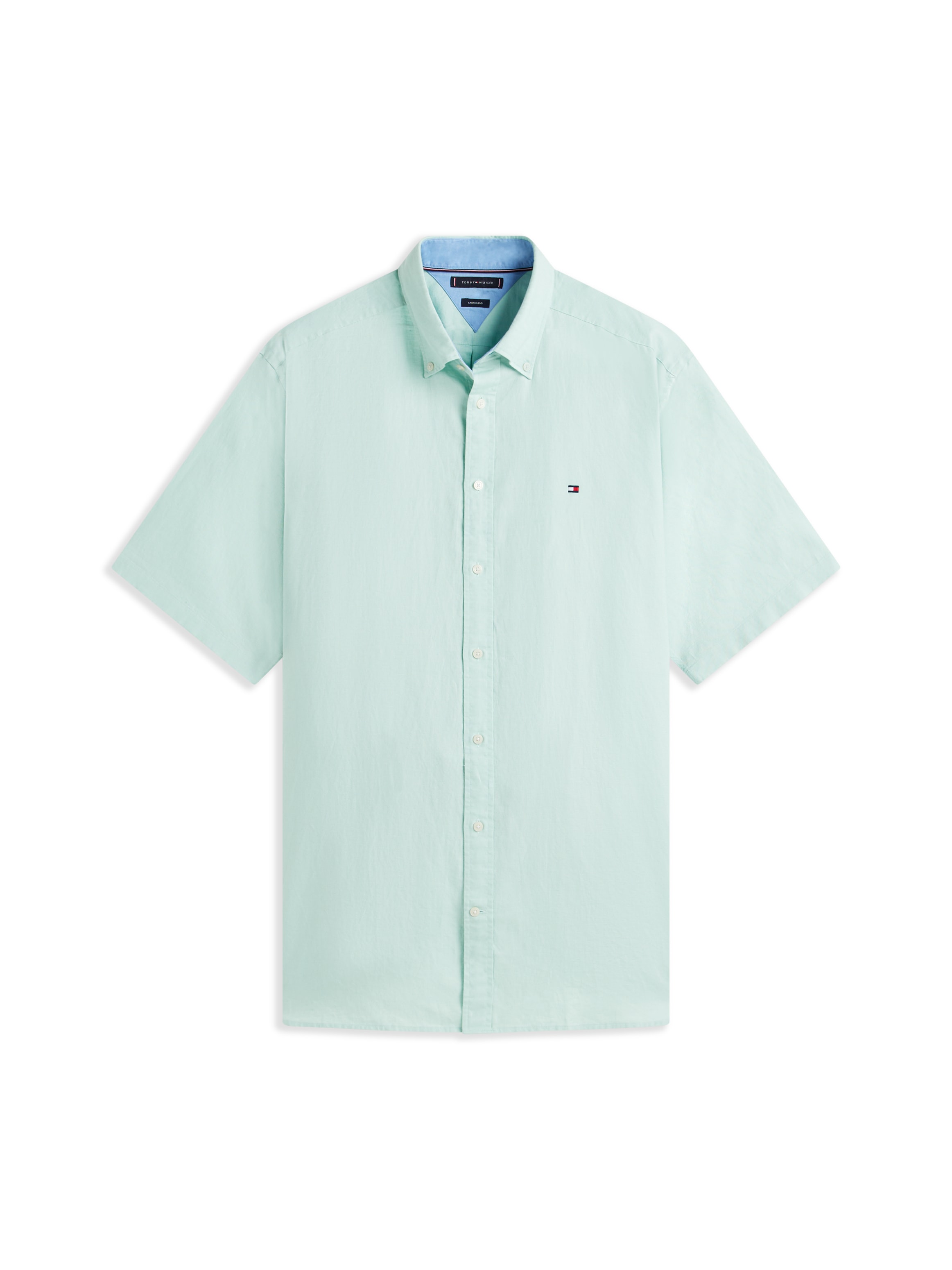 Tommy Hilfiger Big & Tall Kurzarmhemd »BT- LINEN BLND SOLID« Große Größen, Button-down-Kragen, regular fit