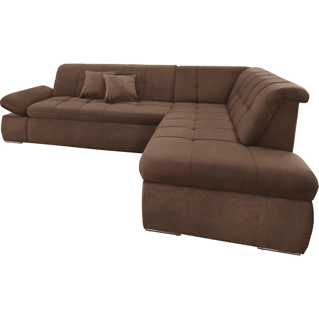 DOMO collection Ecksofa »NMoric incl. Zierkissen B/T/H: 273/216/80 cm«