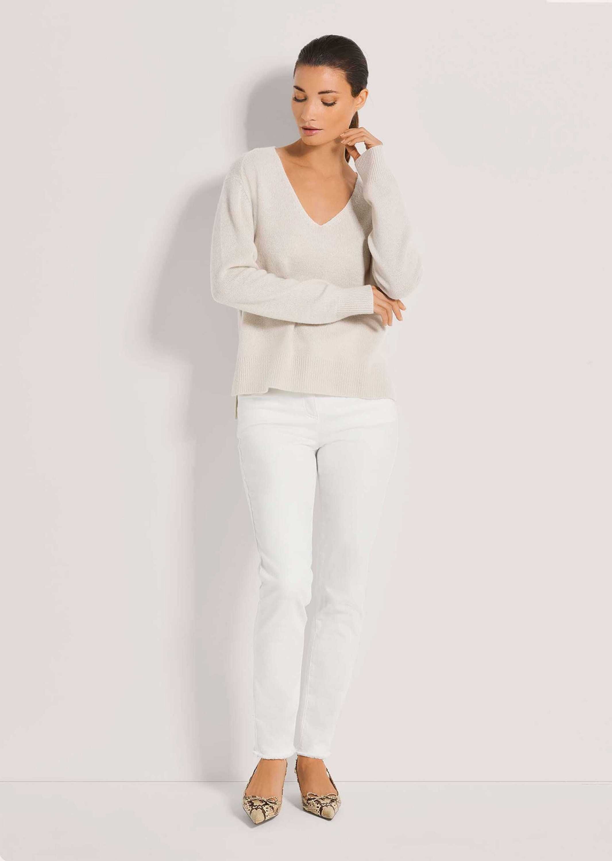 MADELEINE Longpullover "Pullover Kaschmir-Pullover mit V-Ausschnitt" günstig online kaufen