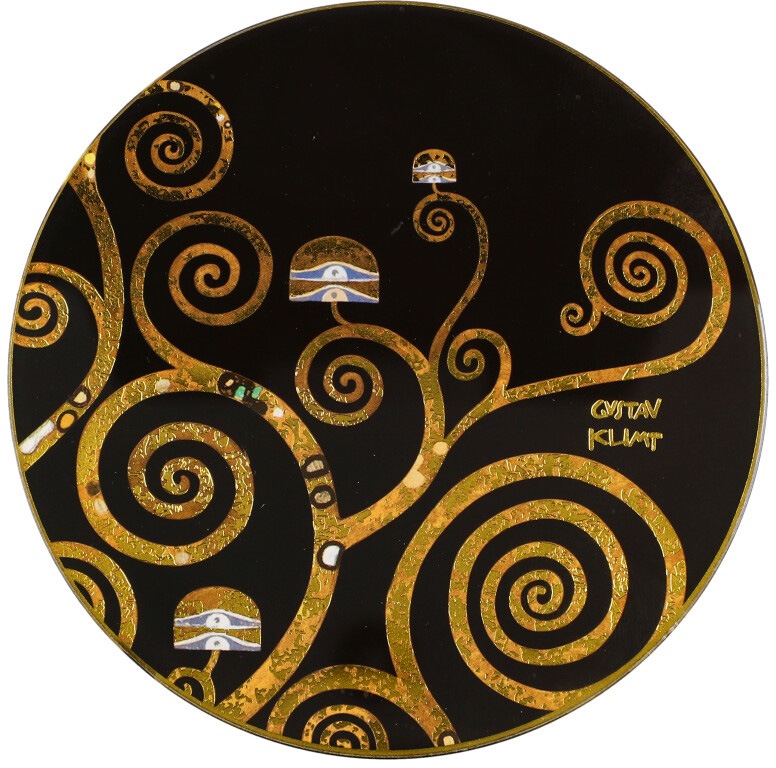 Goebel Getränkeuntersetzer »Gustav Klimt - Der Lebensbaum«, (Set, 4 tlg.), aus der Artis Orbis-Kollektion, Materialmix aus Glas und Porzellan