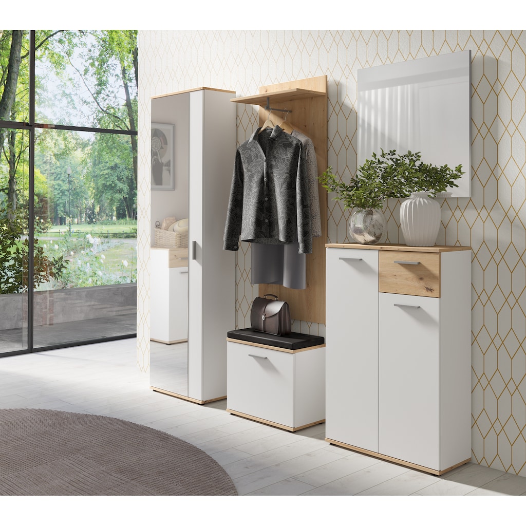 byLIVING Garderobenschrank »Jakob«, mit großem Spiegel, Breite 49 cm