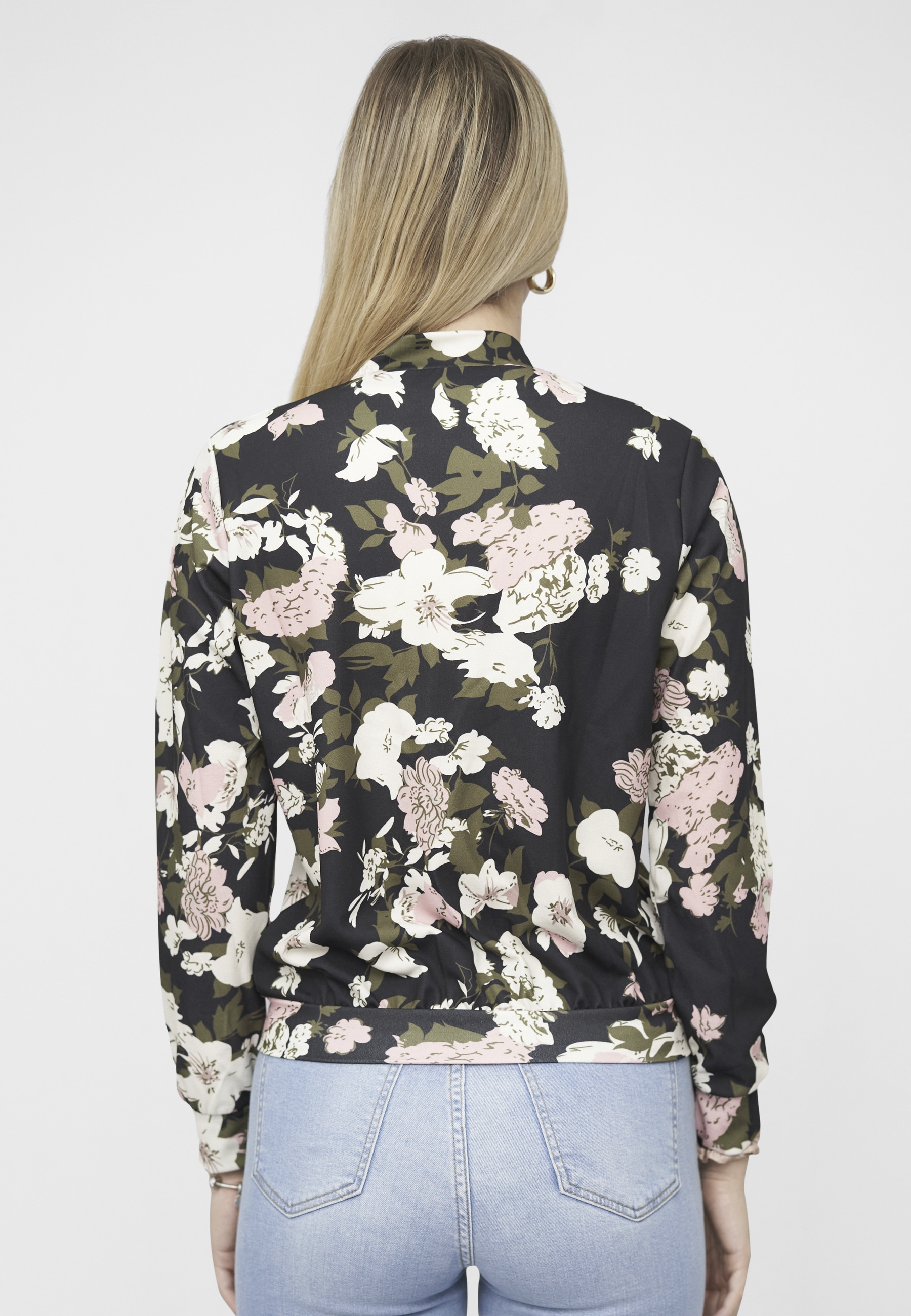 CLOUD 5IVE Bomberjacke »CLOUD 5IVE Blouson Jacket with floral print« 1 Stk. tlg. ohne Kapuze