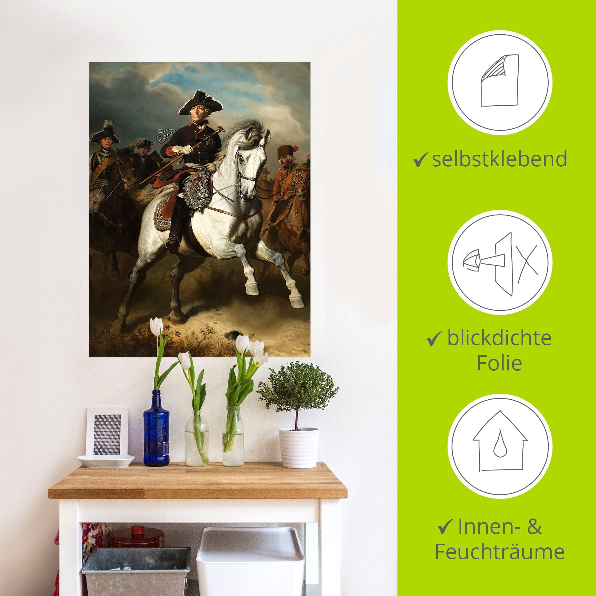 Artland Wandbild »Friedrich der Große zu Pferde. 1861«, Menschen, (1 St.), als Leinwandbild, Poster, Wandaufkleber in verschied. Größen