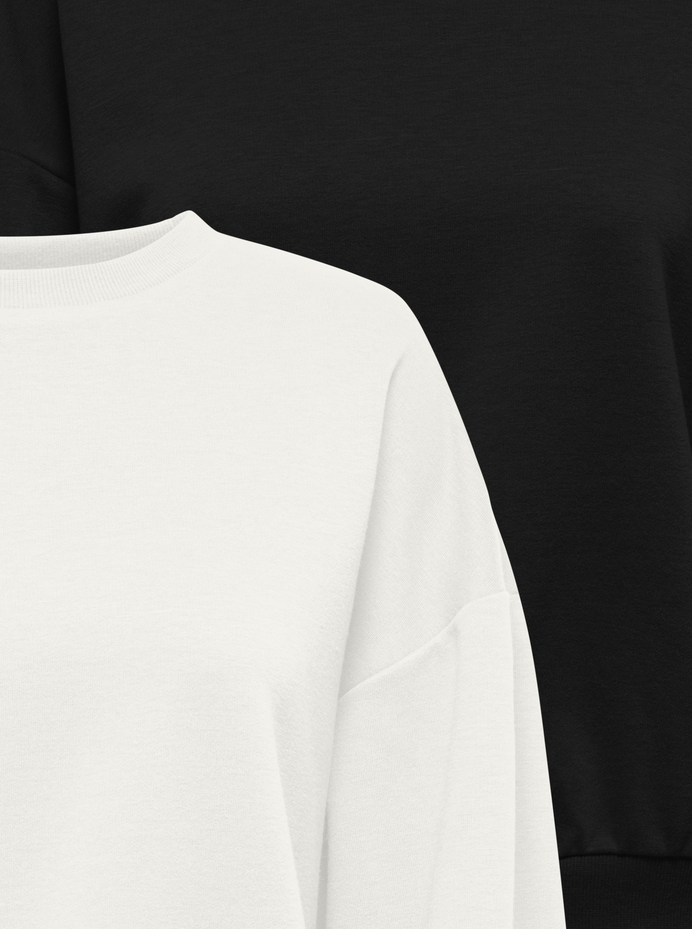 ONLY Sweatshirt »ONLBROOKE L/S O-NECK SOLID 2 PACK SWT«, 2 Baumwollmischung, regular fit
