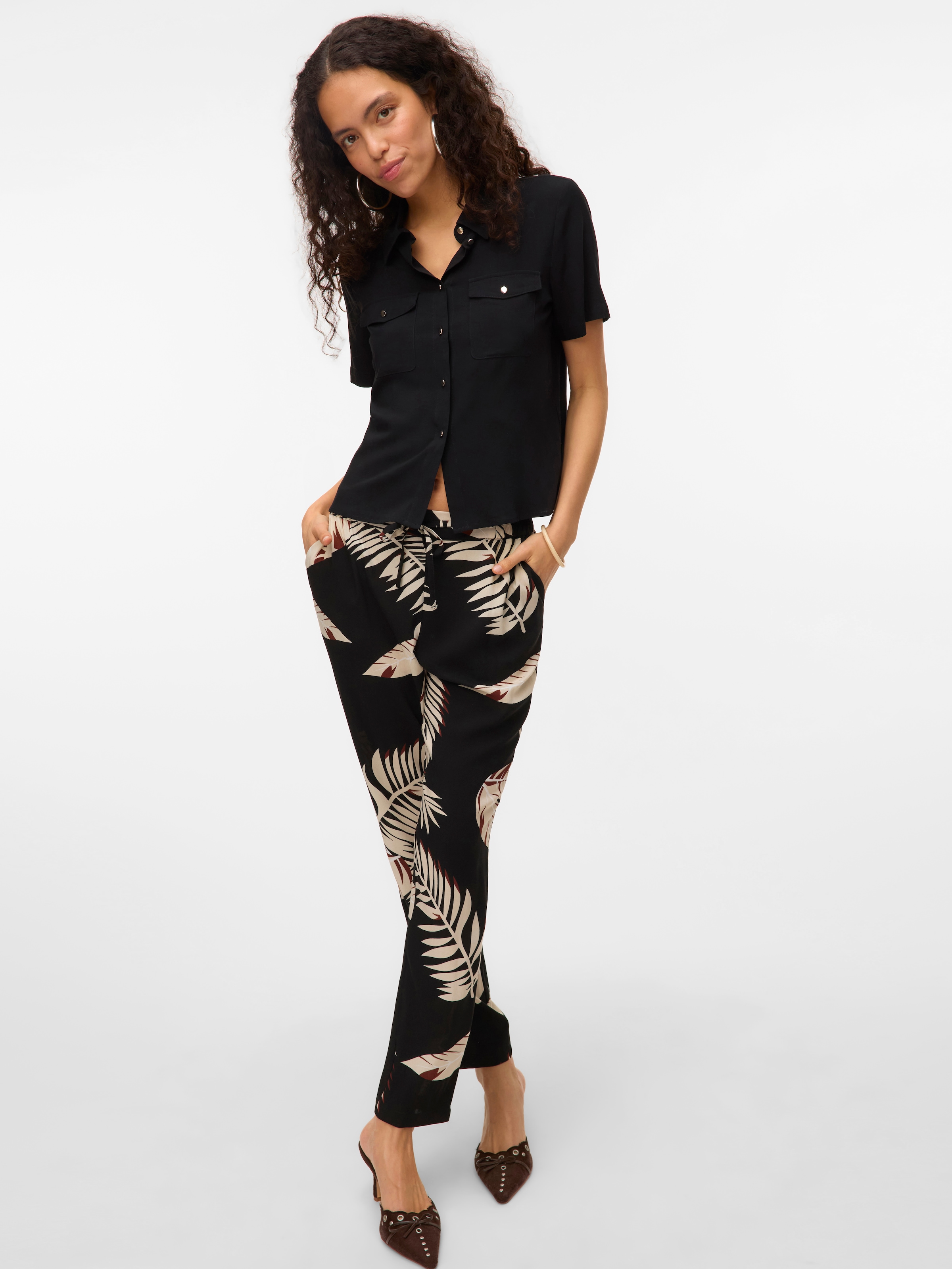 Vero Moda Schlupfhose »VMEASY JOY NW LOOSE PANTS WVN GA«, Sommerhose