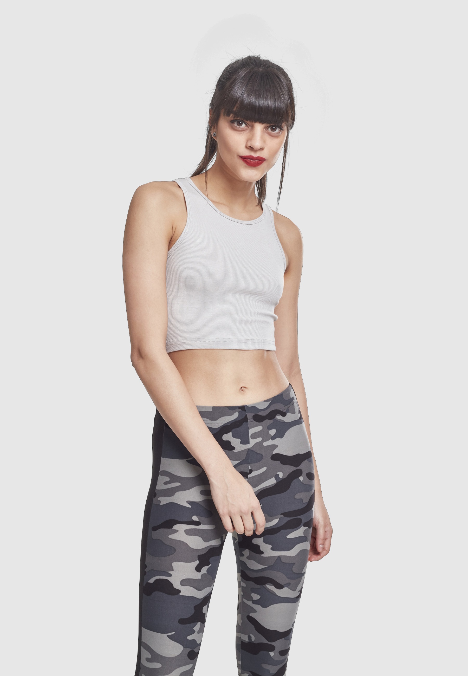 URBAN CLASSICS Tanktop »Urban Classics Damen Ladies Rib Cropped Top« 1 Stk.