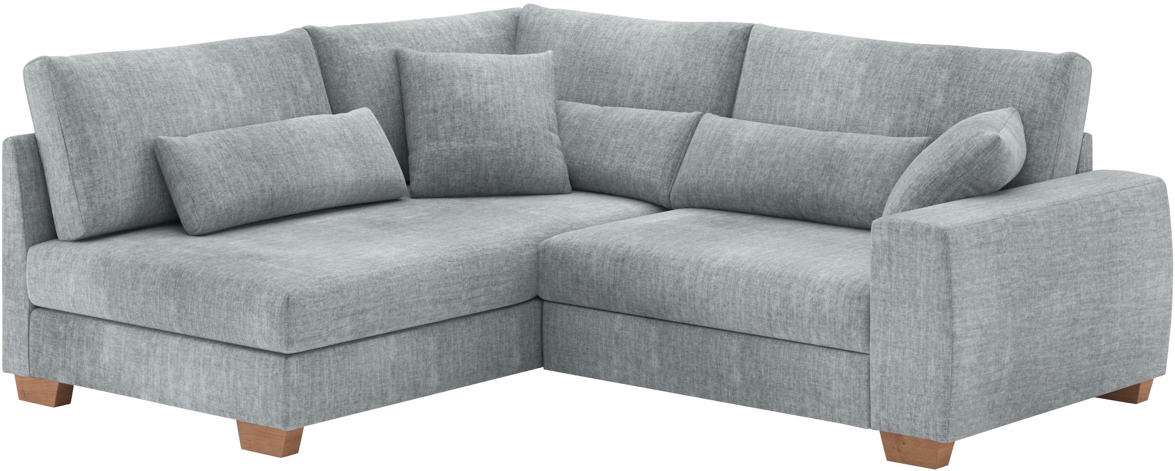 Mr. Couch Ecksofa »Helena L-Form, bis 140 kg belastbar«, mit Taschenfederkern, wahlweise mit Bettfunktion