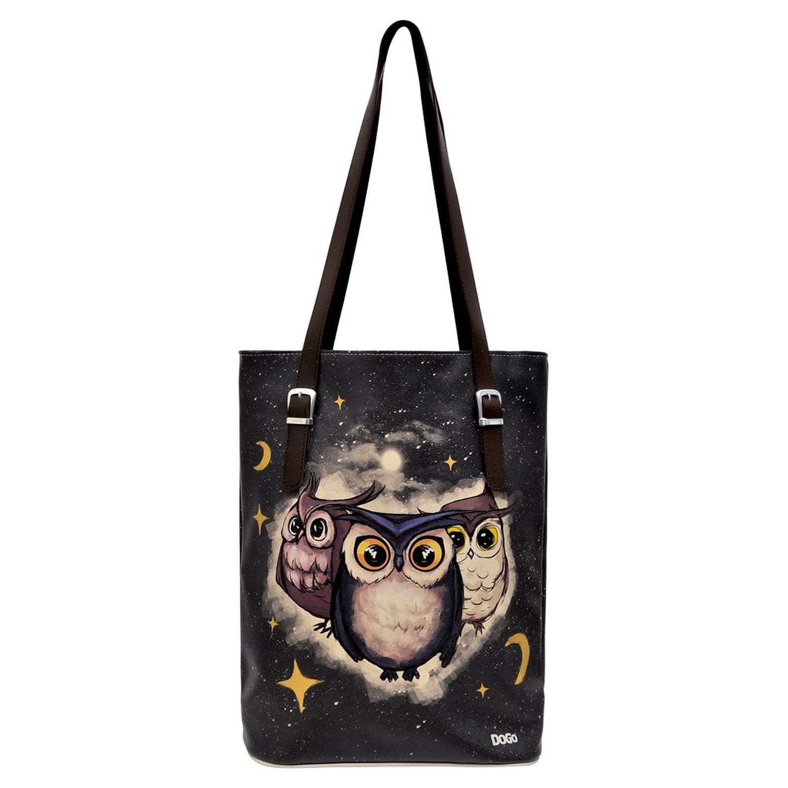 DOGO Umhängetasche "Damen Tall Bag Owls Family Vegan Damen Handtaschen (Fashion) /", Vegan