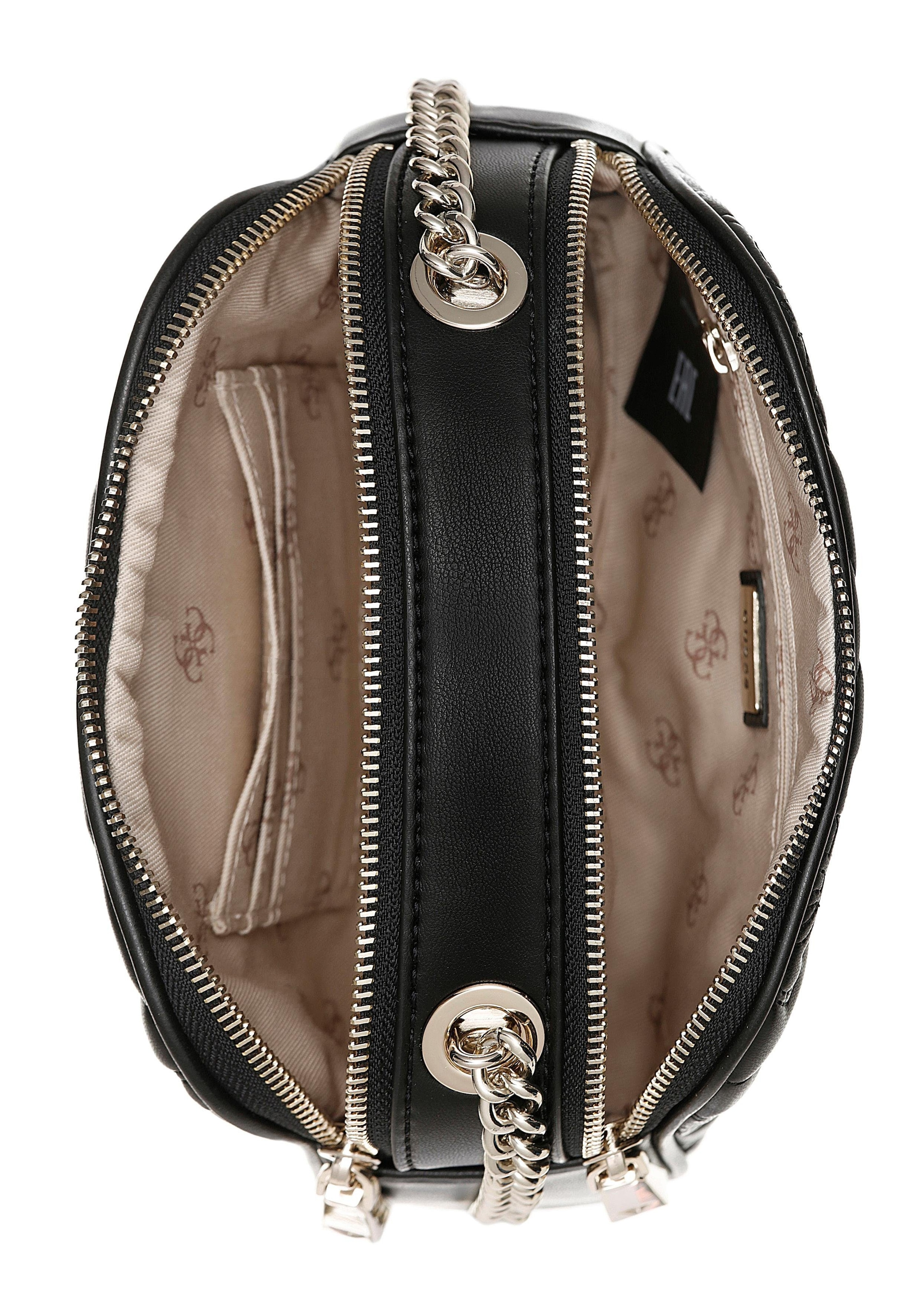 Guess Mini Bag »Shanina Mini XBody Double Zip«, mit trendiger Steppung und Nieten
