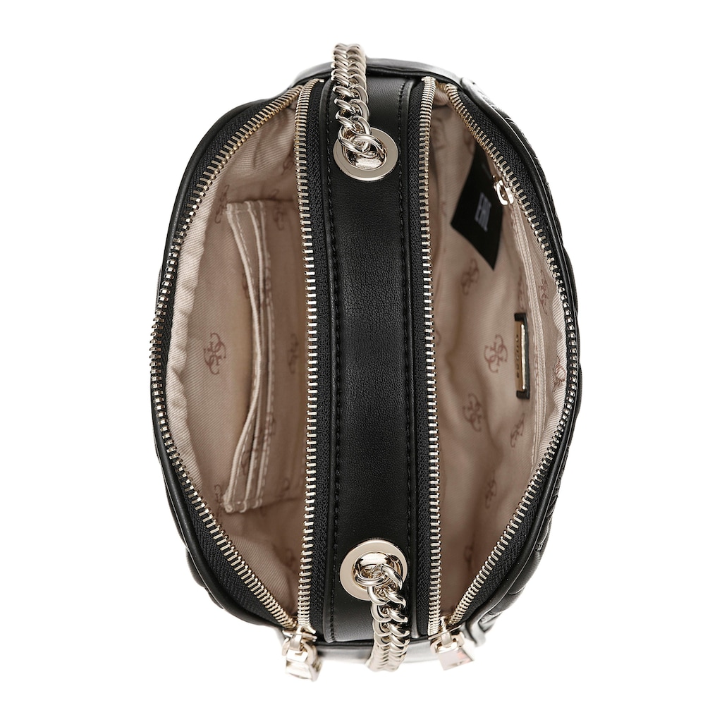 Guess Mini Bag »Shanina Mini XBody Double Zip«, mit trendiger Steppung und Nieten