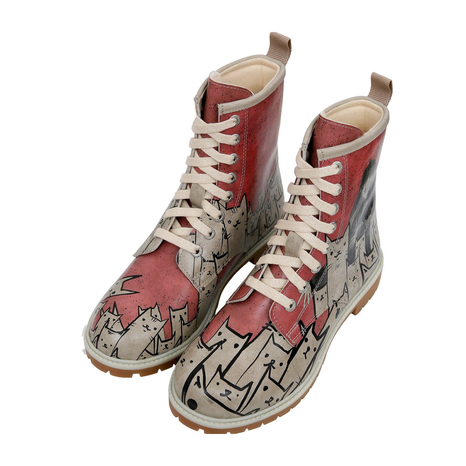 DOGO Schnürboots »Longe Boots Schnürstiefel Bad Cats Mad Cats Damen Stiefeletten«  Handgefertigt