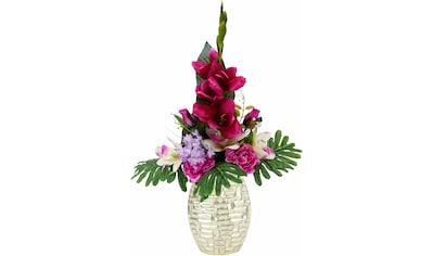 I.GE.A. Kunstpflanze »Arrangement Gladiole / Rosen in Vase«, (1 St.) kaufen