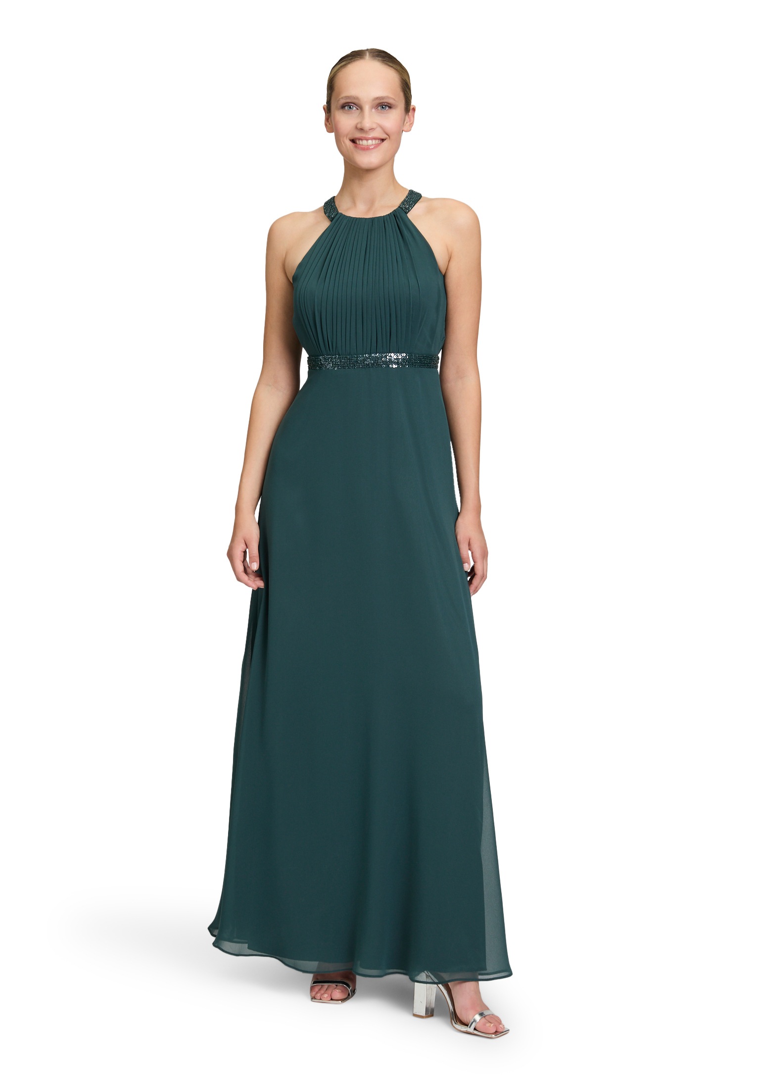 Vera Mont Abendkleid "Damen Abendkleid rückenfrei" Ohne Tasche Pailletten günstig online kaufen
