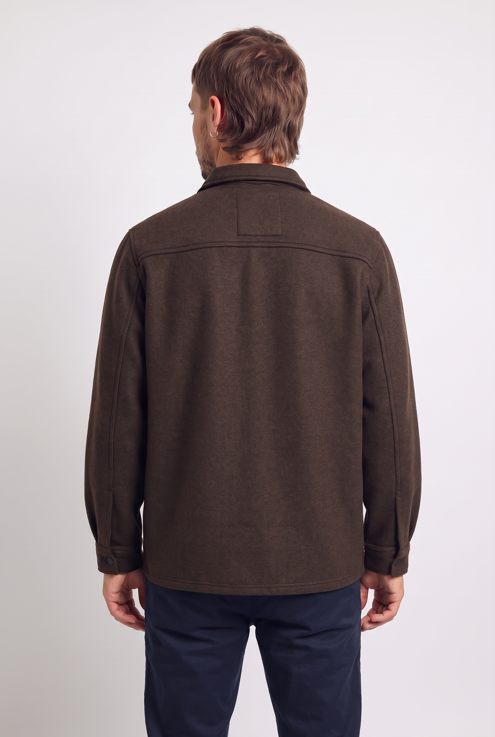 ONLY & SONS »ONSASH OVR WOOLEN LOOK PKT LS SHIRT NOOS« Kunstfaser, regular fit