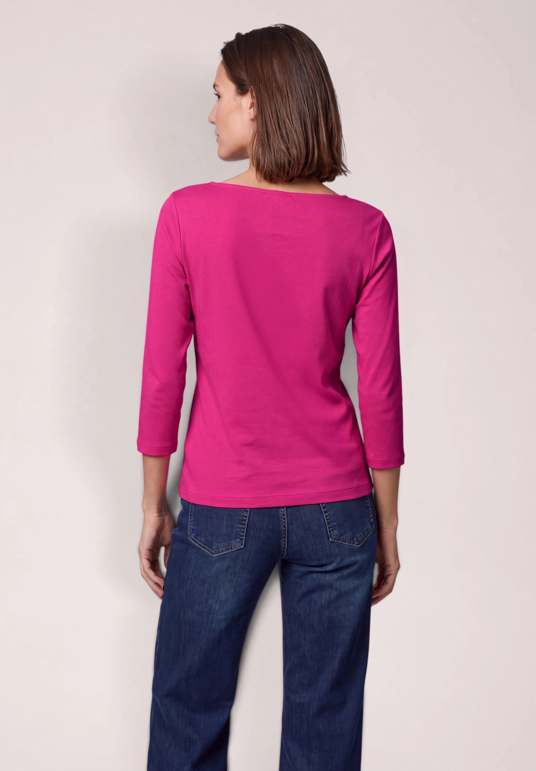Cecil 3/4-Arm-Shirt mit U-Boot-Ausschnitt