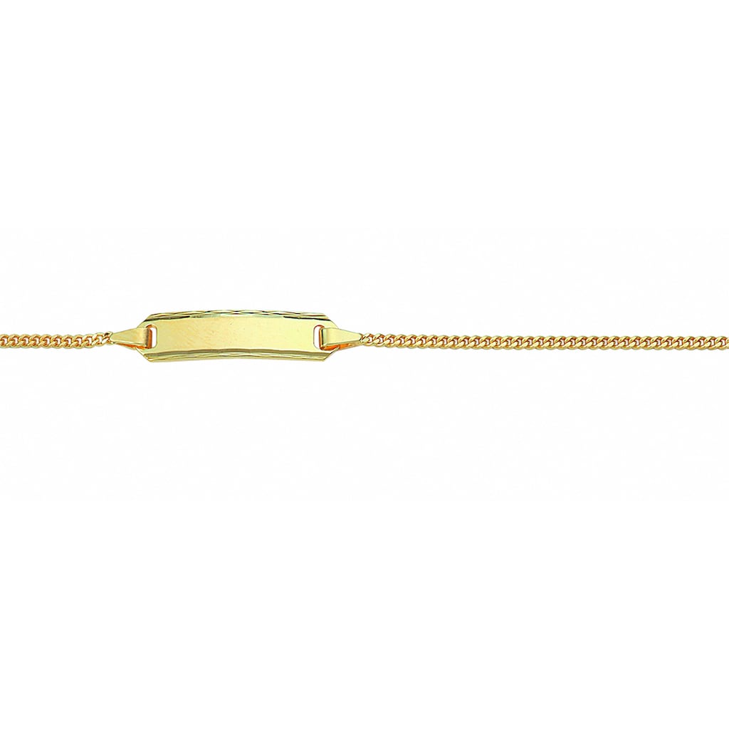 Adelia´s Goldarmband »Damen Goldschmuck 333 Gold Flach Panzer Armband 14 cm«