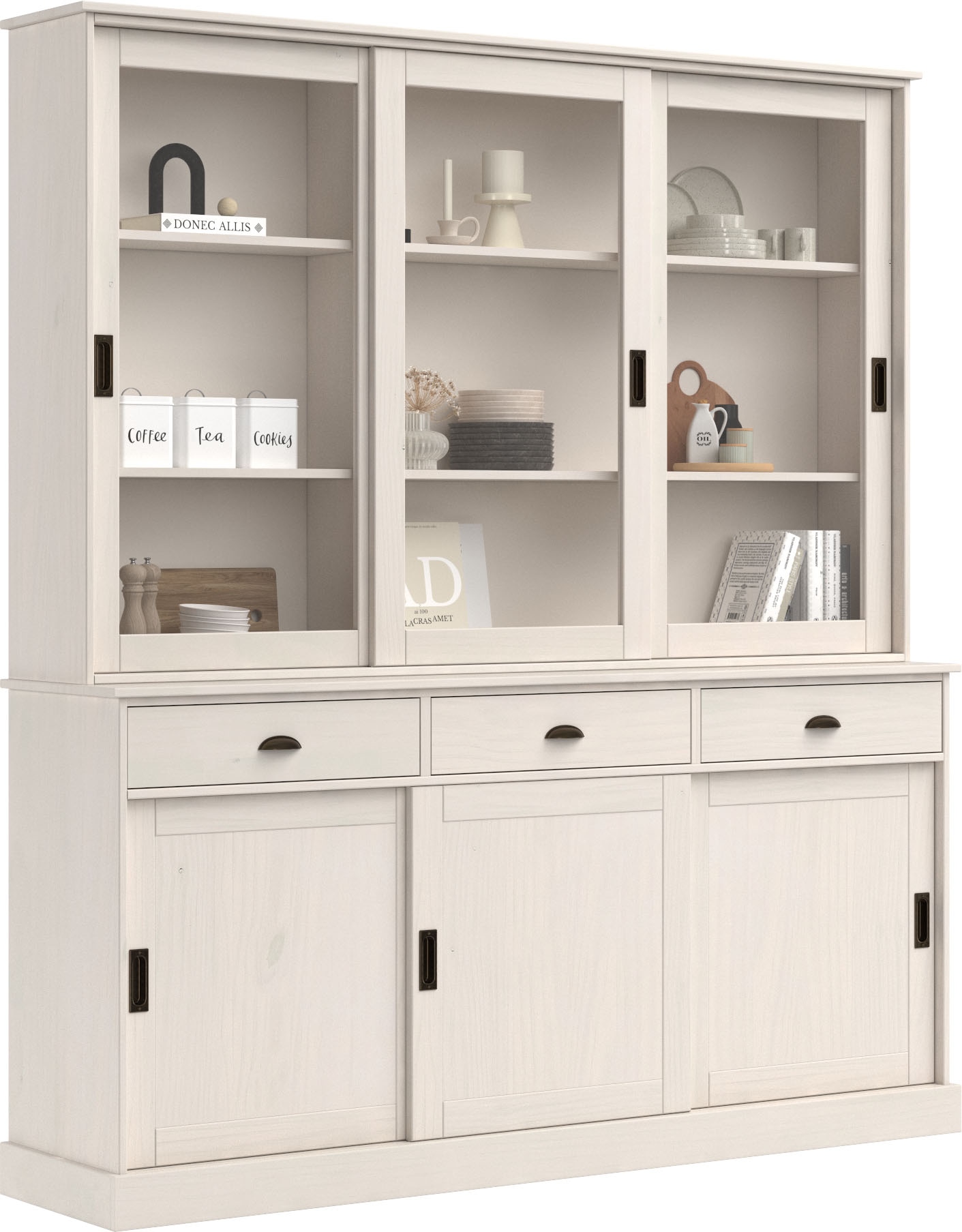 Thumbnail - OTTO home "Schröder" mit 6 Schiebetüren, davon 3 mit Glaseinsatz,Br.170 cm, Kiefer massiv