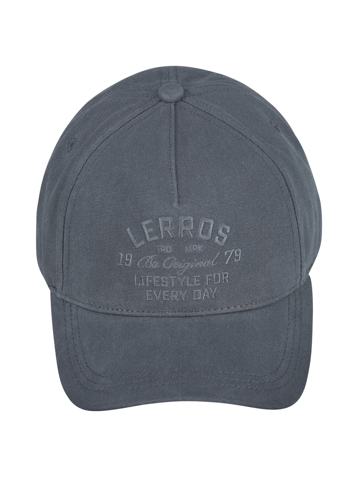 Baseball Cap LERROS "Denim-Basecap mit LERROS-Stitching", Herren, Gr. Normalgrößen, strong blau, 100% Baumwolle, Caps 4