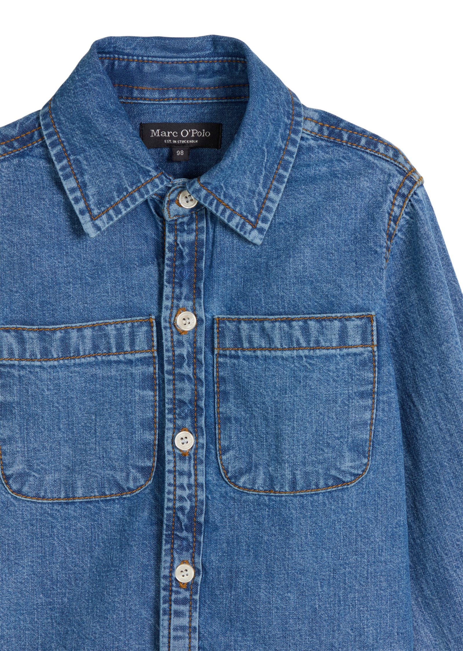 Marc O'Polo Langarmhemd »aus Bio-Baumwoll-Denim«