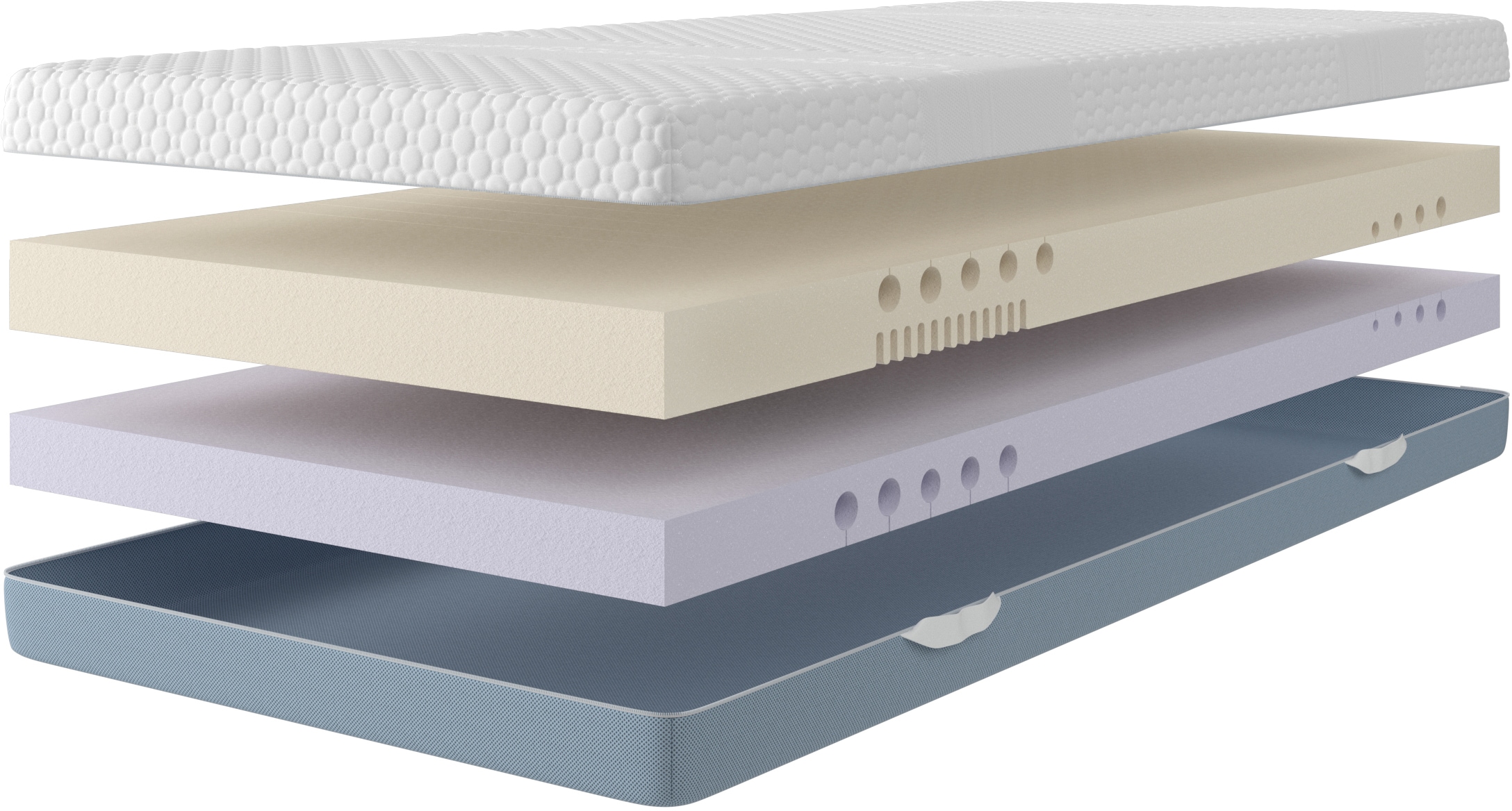 Älgdröm Hybridschaum-Matratze »NEUHEIT: Flipper Premium, 7 Zonen Matratze 90x200 cm, 140x200 cm«, 25 cm hoch, (1 St., 1-tlg.), vier unterschiedlich feste Liegeseiten (H2+3/H3+4/H4+H5), wendbar