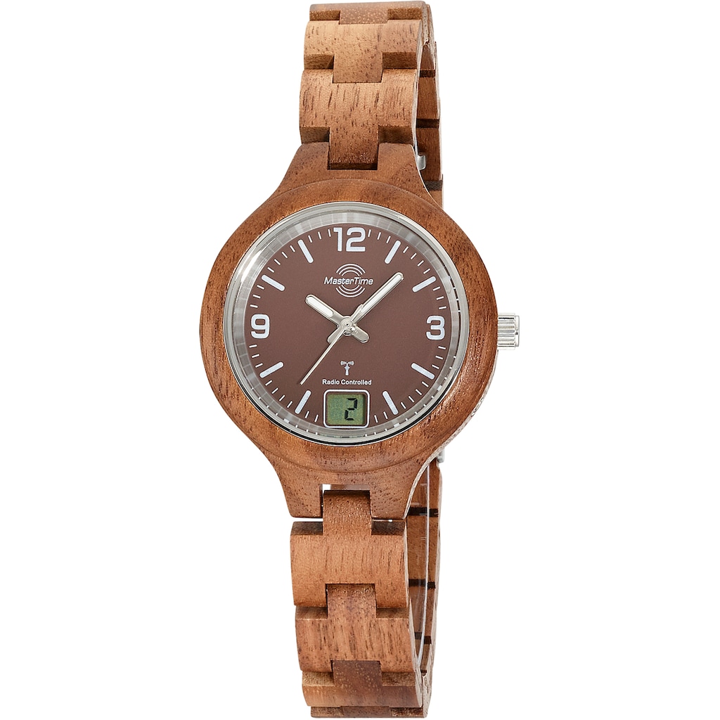 MASTER TIME Funkuhr »Specialist Wood, MTLW-10750-81W«