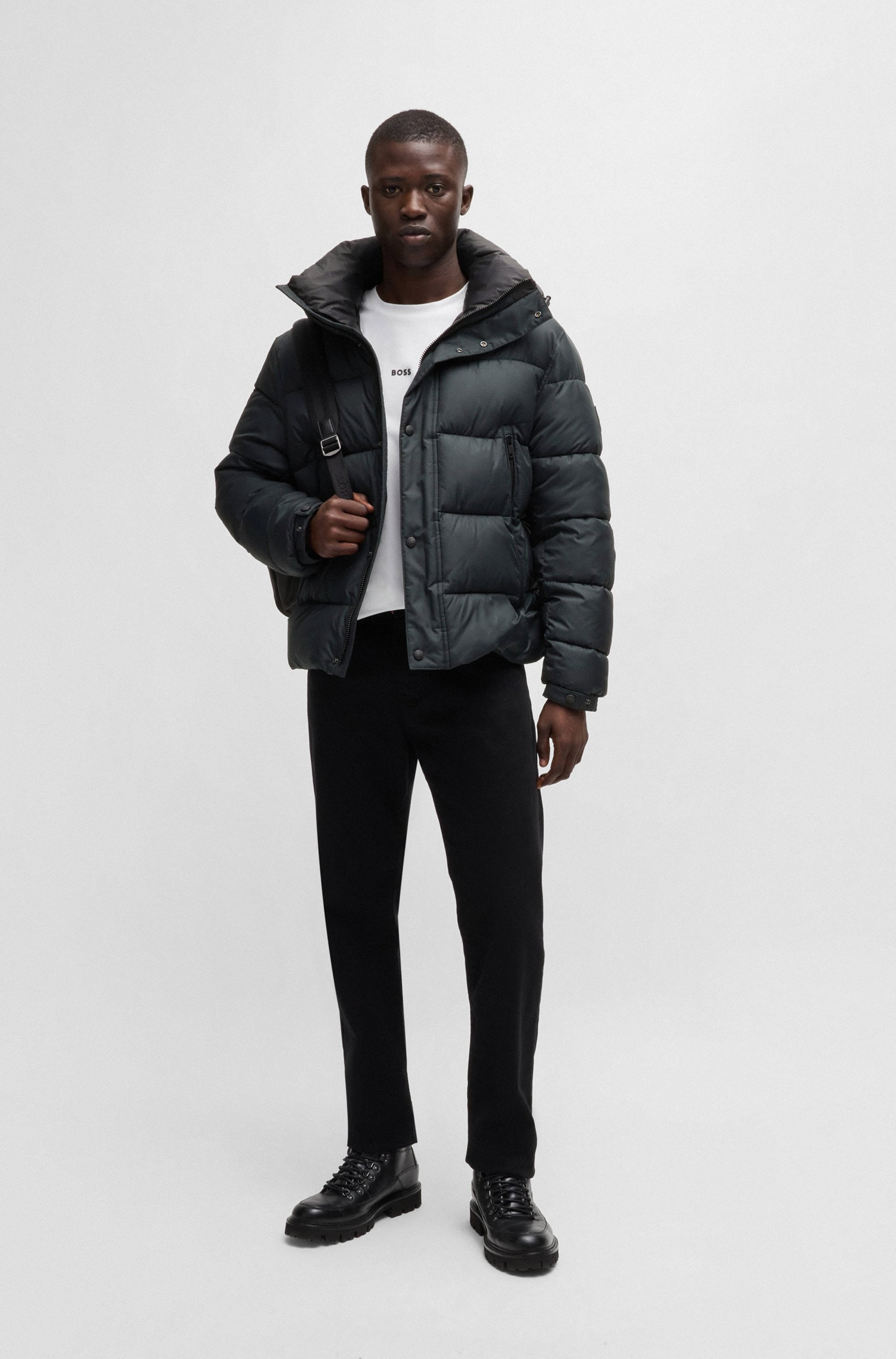 BOSS ORANGE Steppjacke »Omaris«, mit Kapuze, mit Reißverschlusstaschen