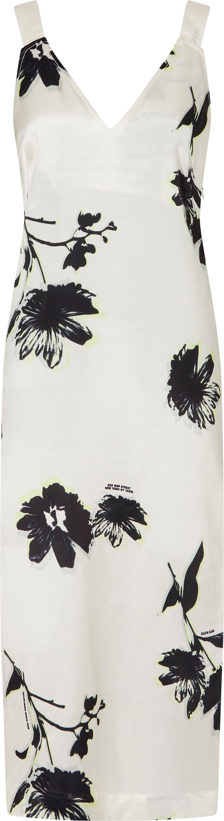 Calvin Klein Trägerkleid, mit tiefem | bestellen V-Ausschnitt BAUR