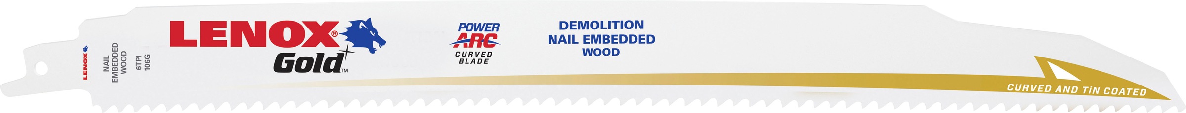 Lenox Gold Demolition 6TPI Reciprocating Saw Blades 305mm Pack of 5