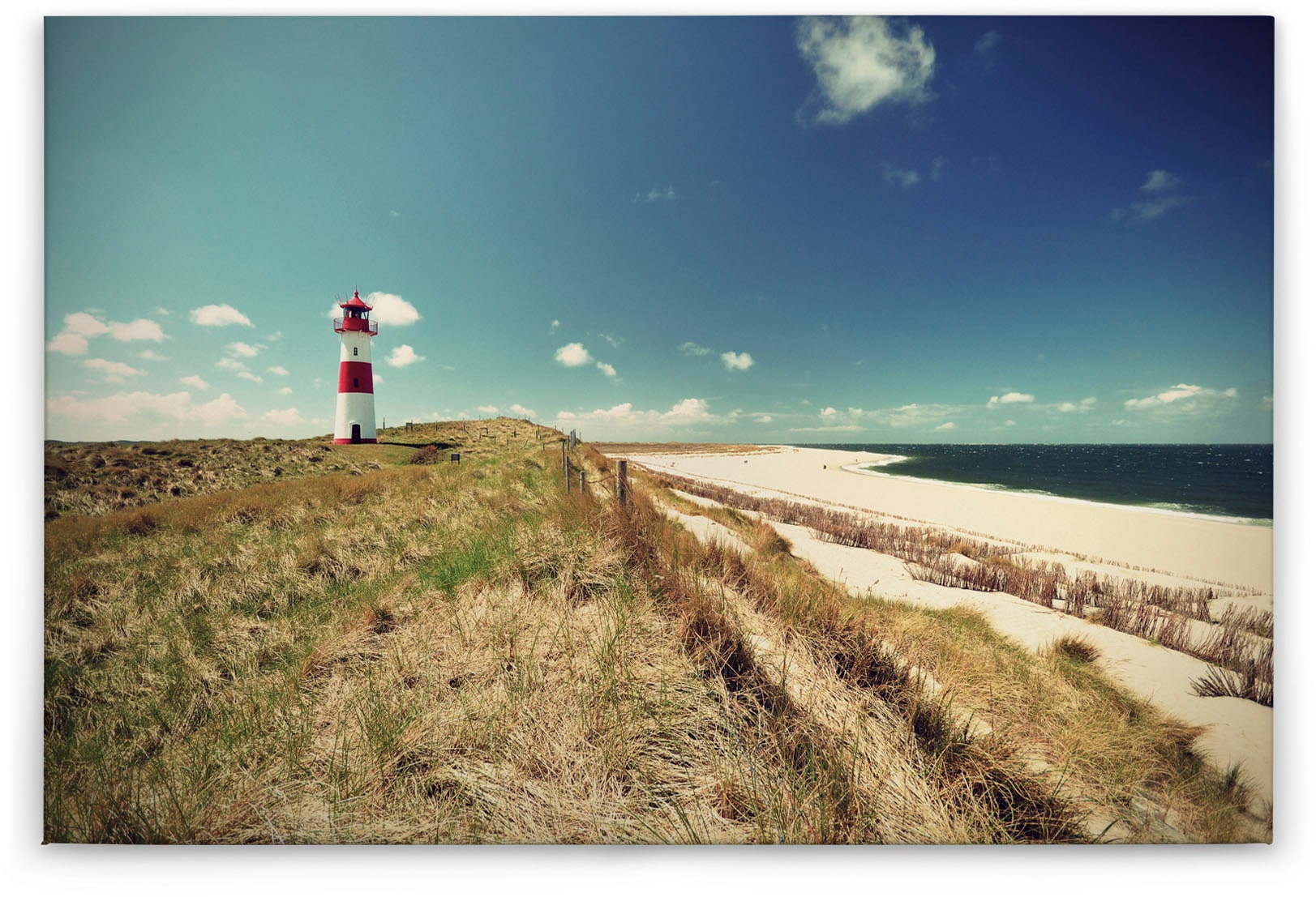 A.S. Création Leinwandbild »Lighthouse«, (1 St.), Strand Dünen Meer Keilrahmen Natur