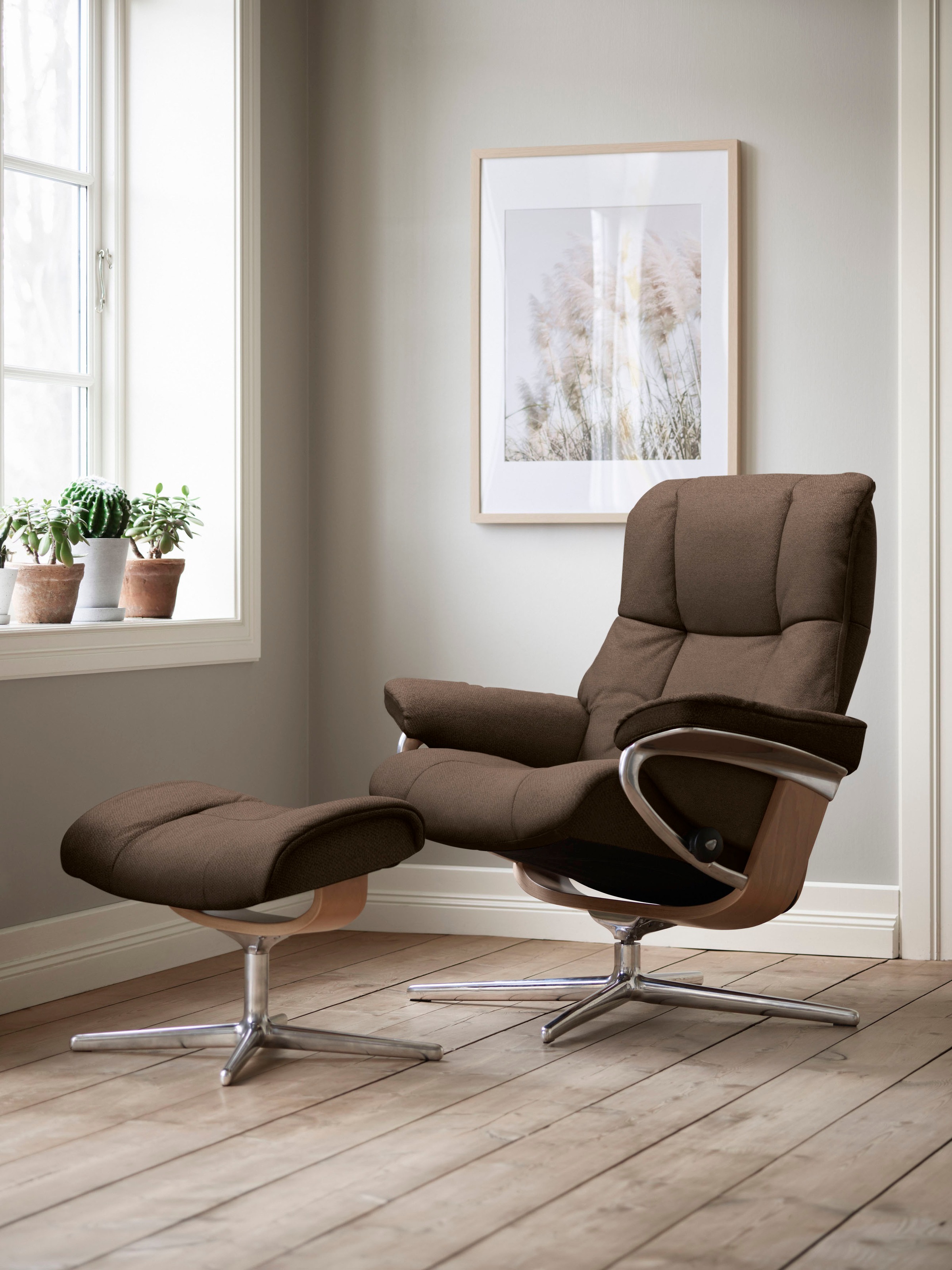 Stressless® Fußhocker »Mayfair«, mit Cross Base, Größe S, M & L, Holzakzent Eiche