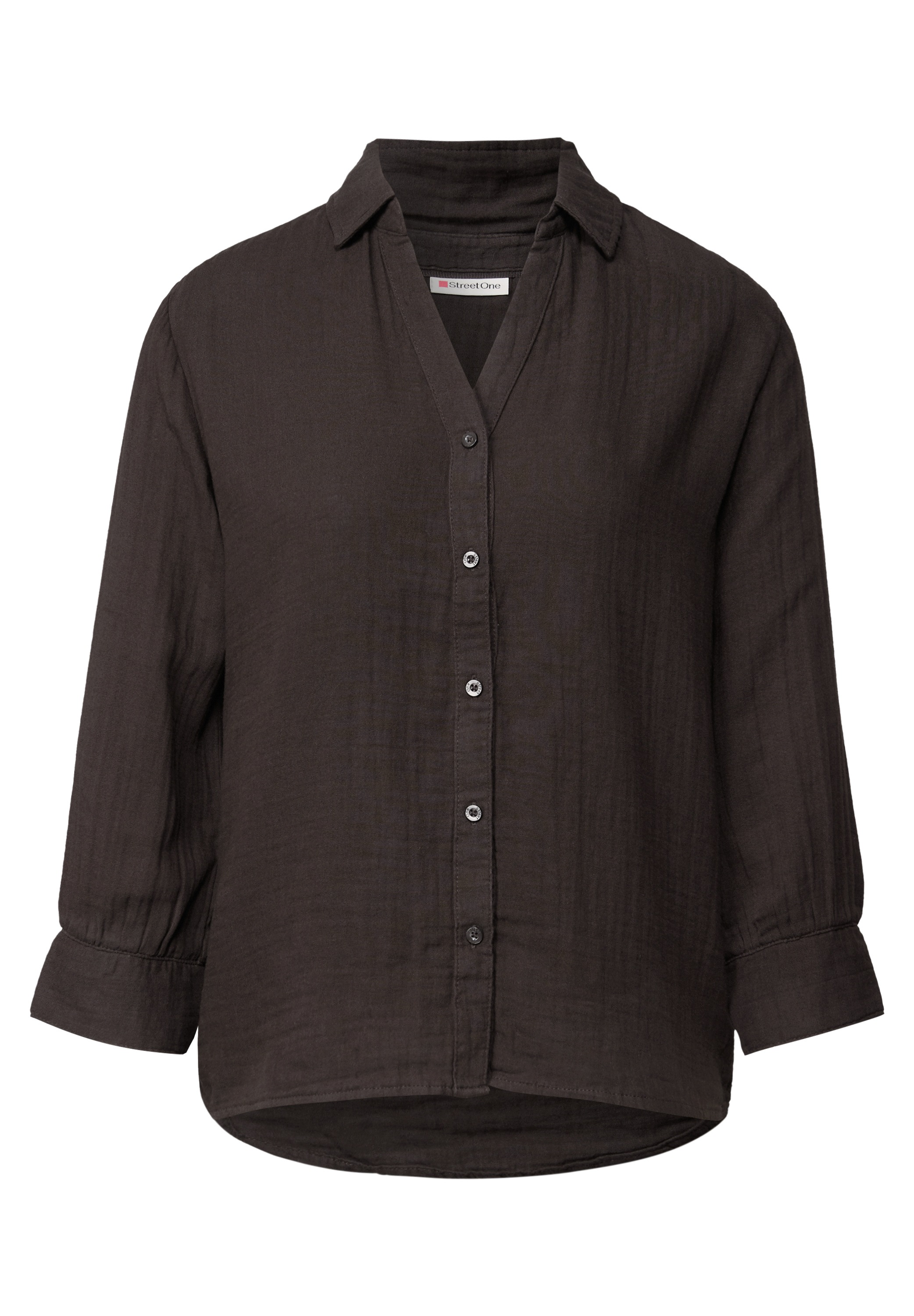 STREET ONE Hemdbluse, aus reiner Baumwolle