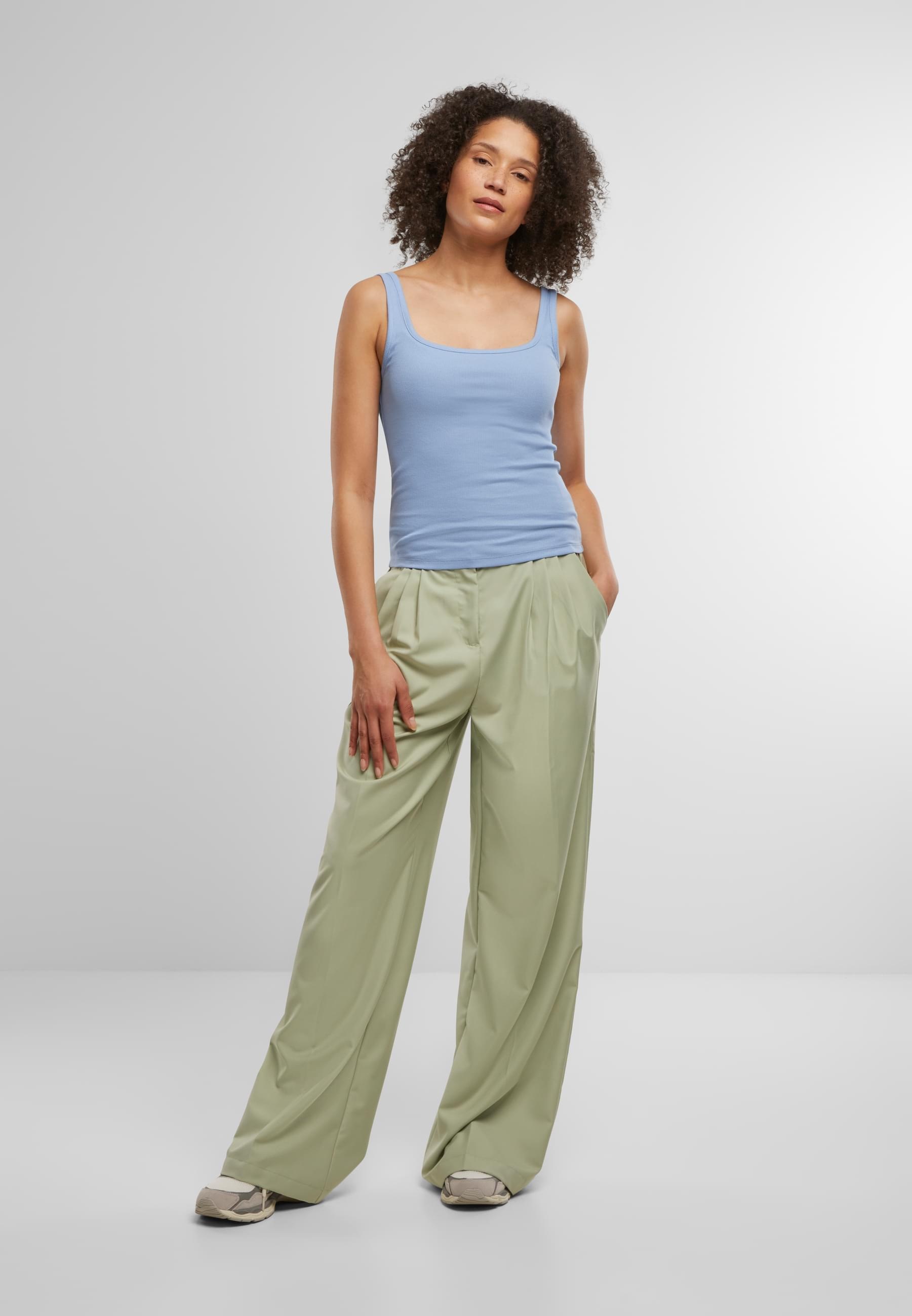 URBAN CLASSICS Muskelshirt »Urban Classics Ladies Wide Neck Rib Top 2-Pack«, (1 tlg.)