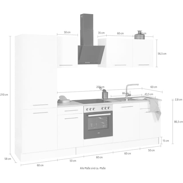 wiho Küchen Küchenzeile »Ela« mit Aufbauservice online kaufen | BAUR