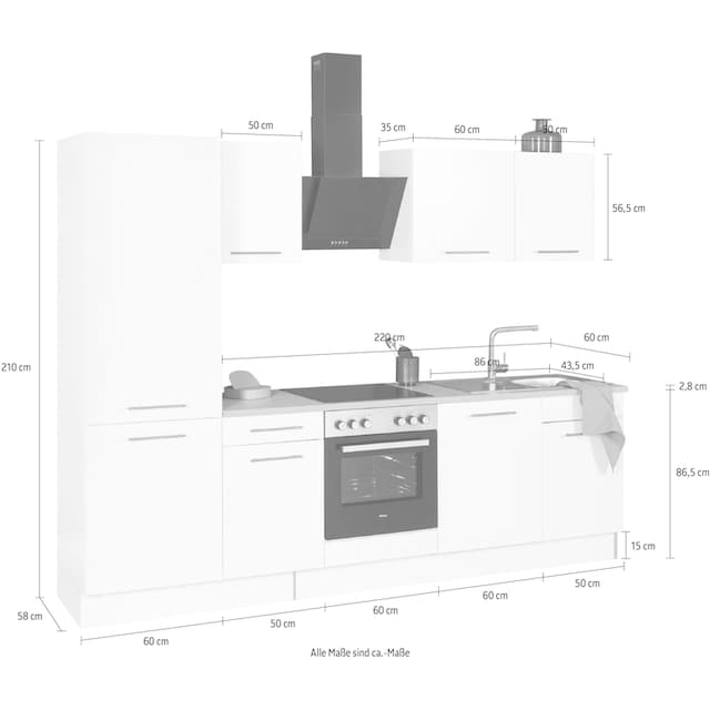 »Ela« Küchenzeile wiho mit | Küchen Aufbauservice online BAUR kaufen
