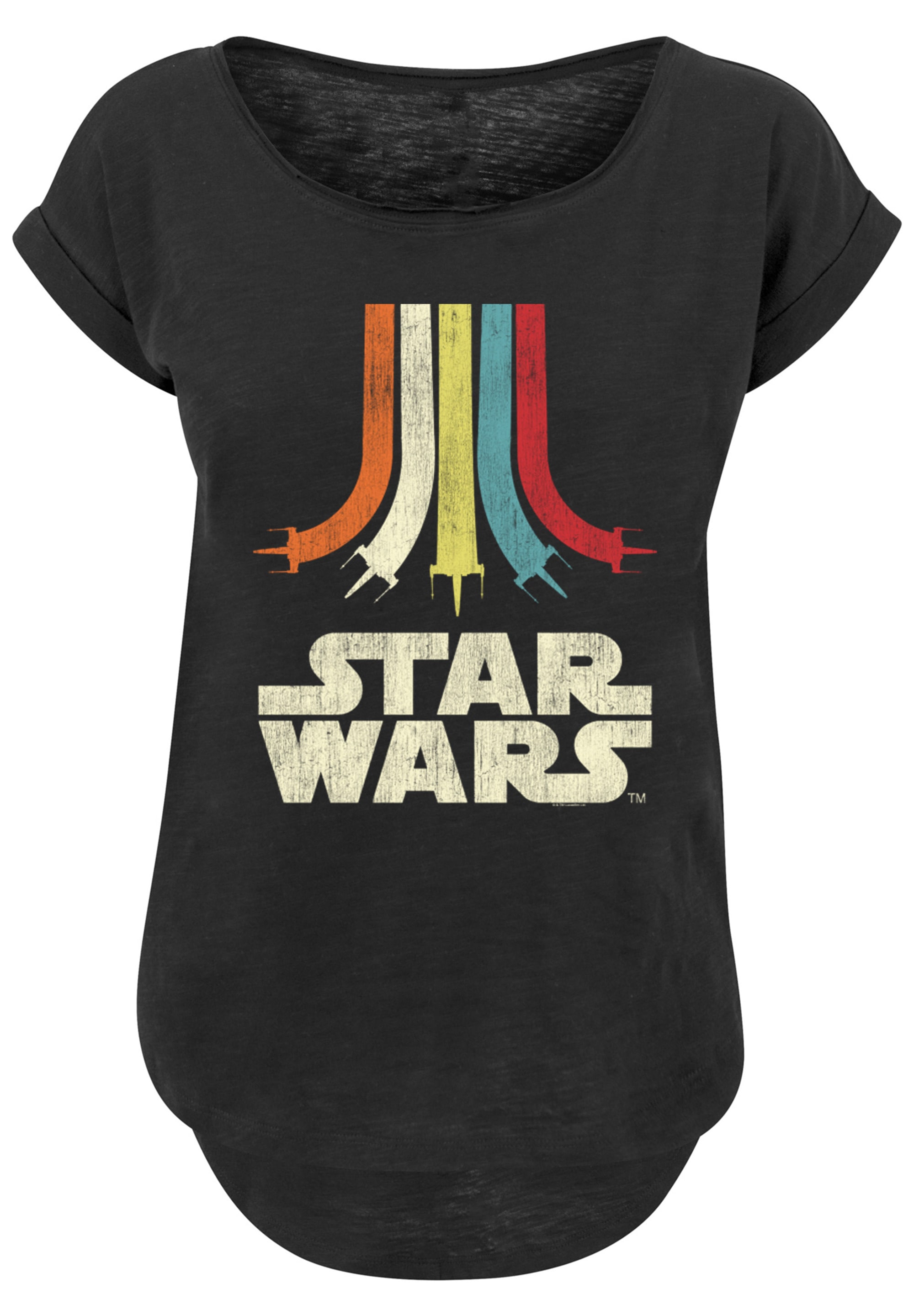 F4NT4STIC T-Shirt »Star Wars Retro Rainbow Regenbogen«, Print