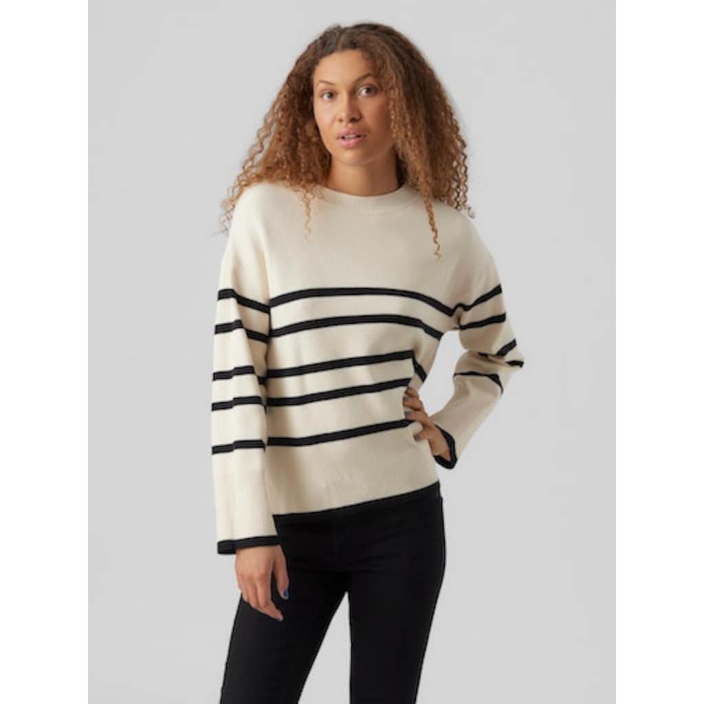 Vero Moda Rundhalspullover »VMSABA LS O-NECK STRIPE PULLOVER GA NOOS«