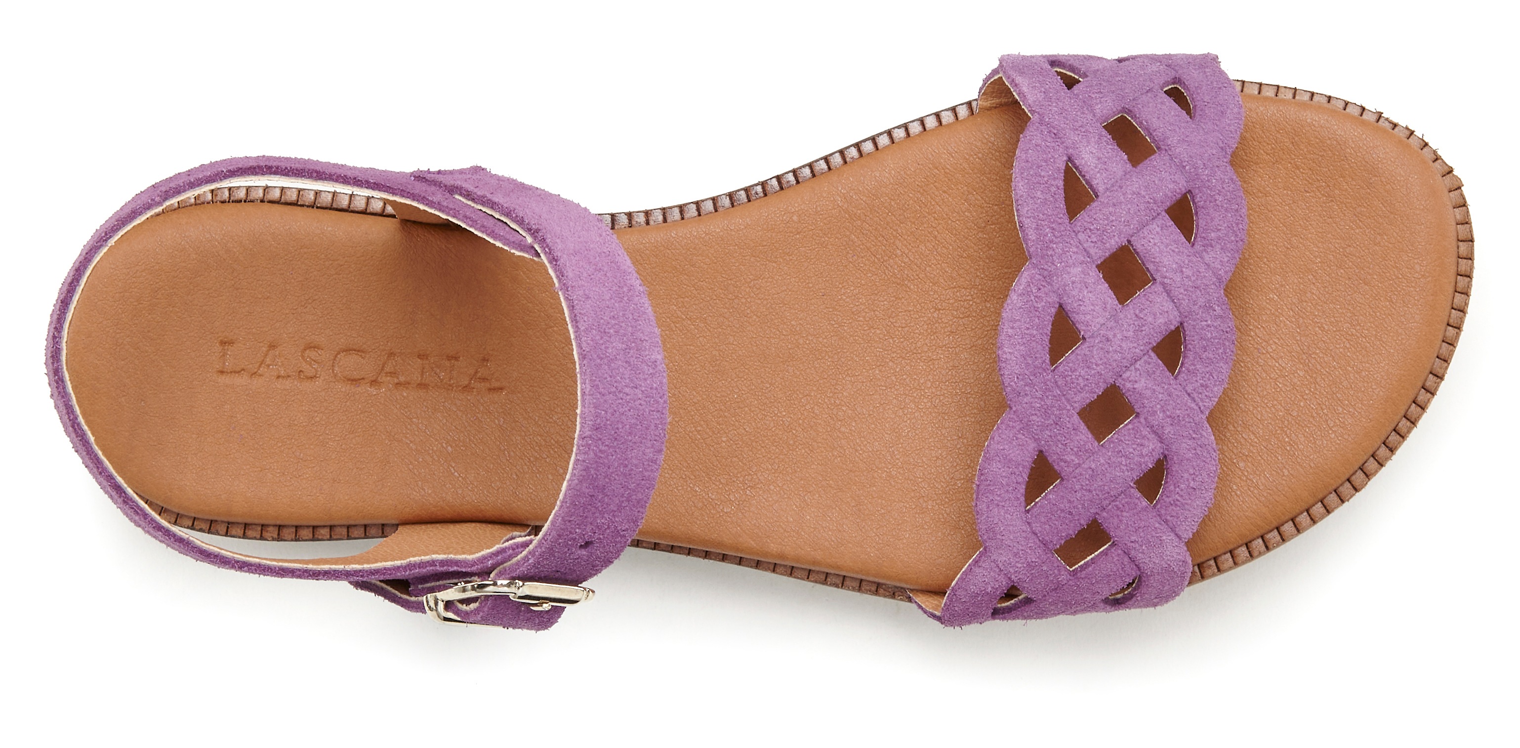 Thumbnail - LASCANA Sandale "Sommerschuh" Sandalette, Sommerschuh aus Leder mit Cut-Outs und weicher Innensohle