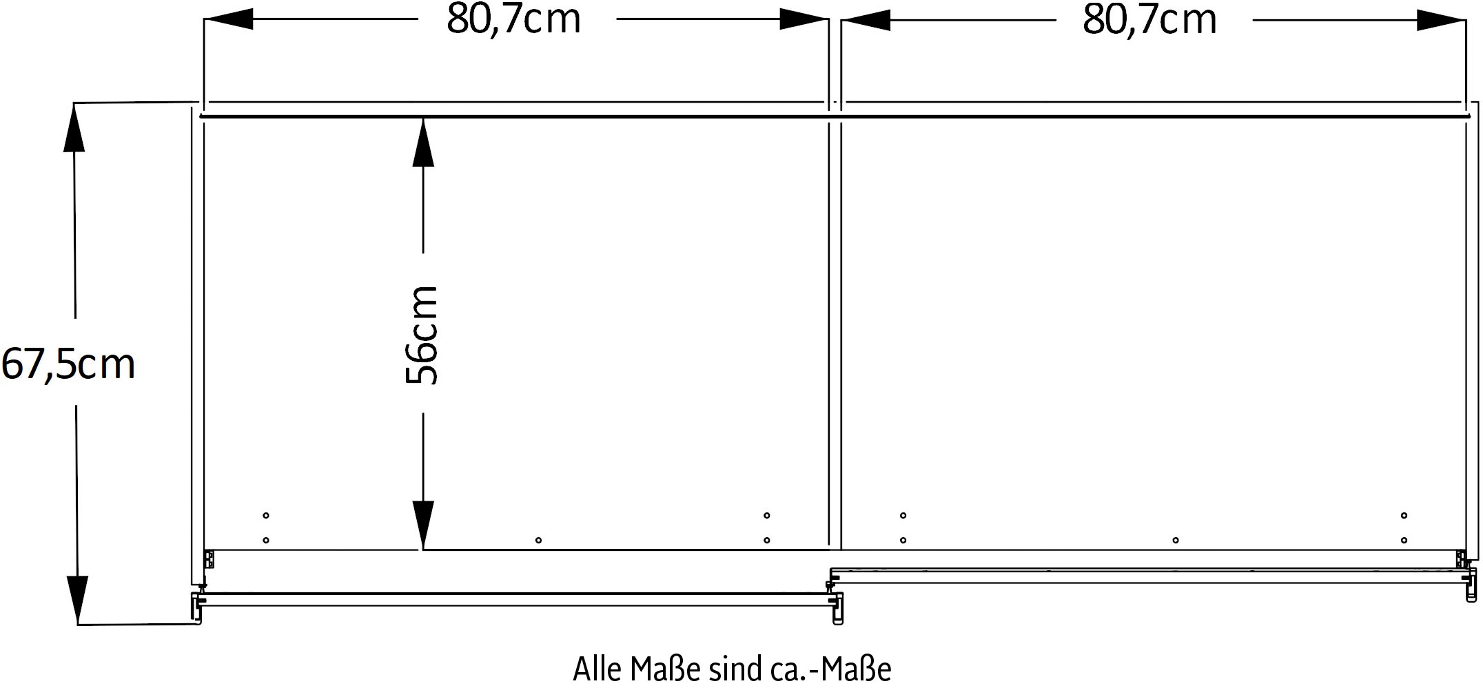 STAUD Schwebetürenschrank »Includo«, Mit vier verschiedenen Ausstattungsvarianten