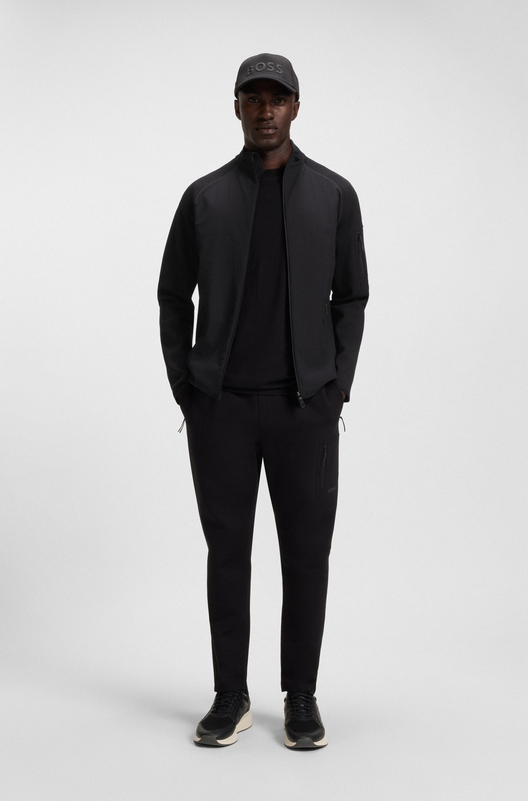 Thumbnail - BOSS GREEN Sweatjacke "FZ Urban Tech" mit dekorativen reflektierenden Details