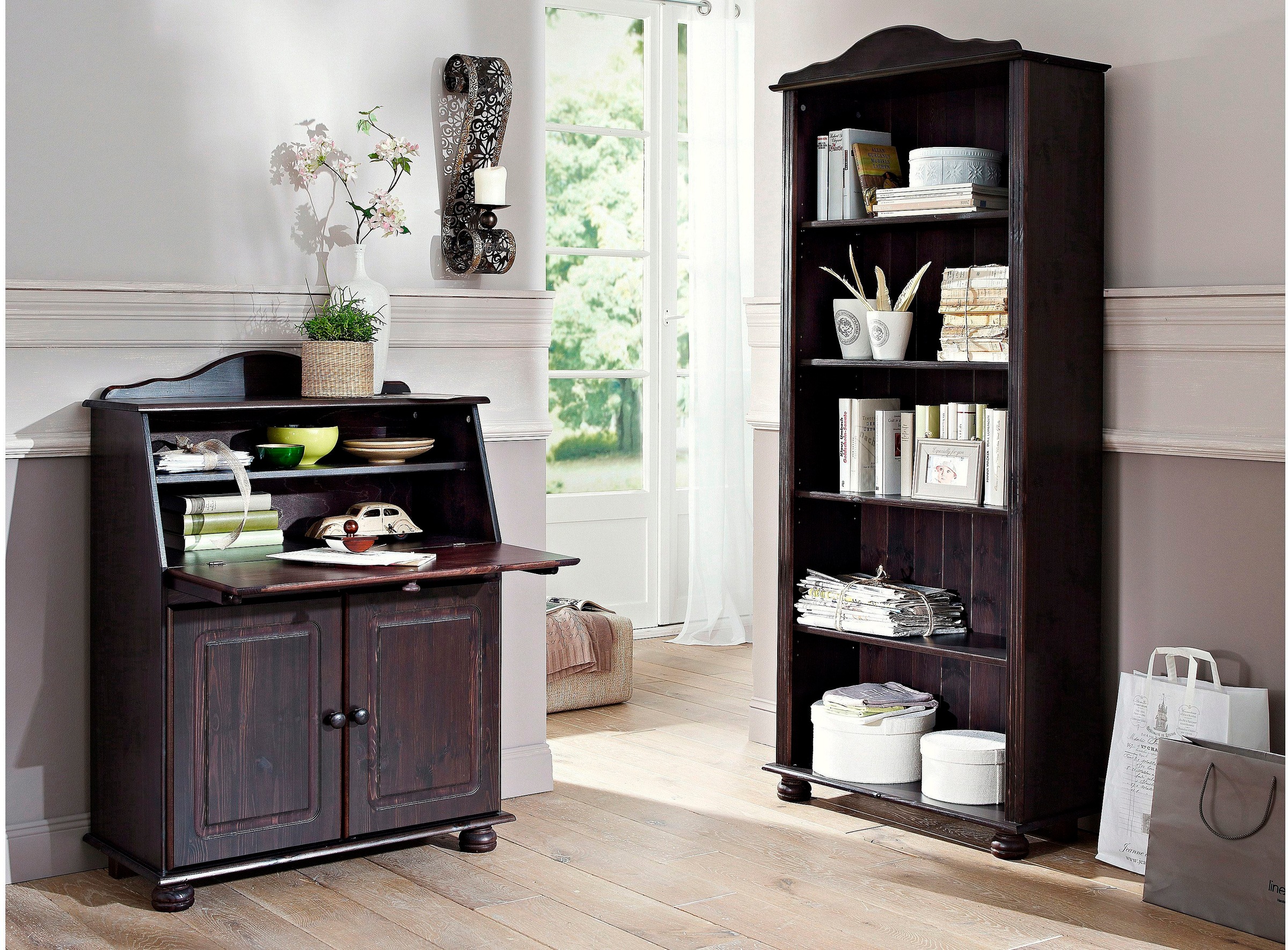 OTTO home Sekretär "Mette, Schreibtisch im Landhausstil," aus Massivholz, B günstig online kaufen