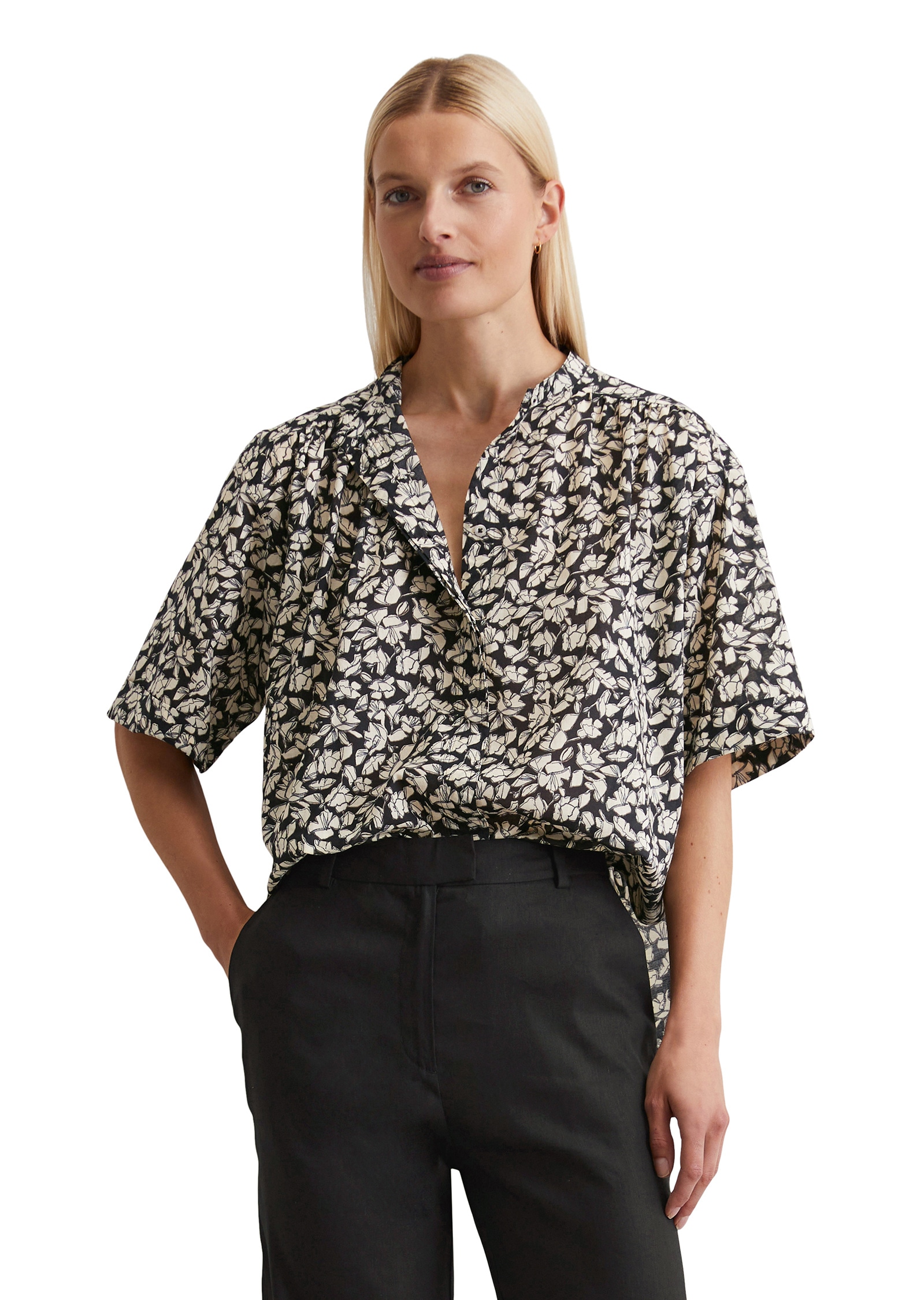 Marc OPolo Kurzarmbluse "aus Silky-Touch-Voile" günstig online kaufen