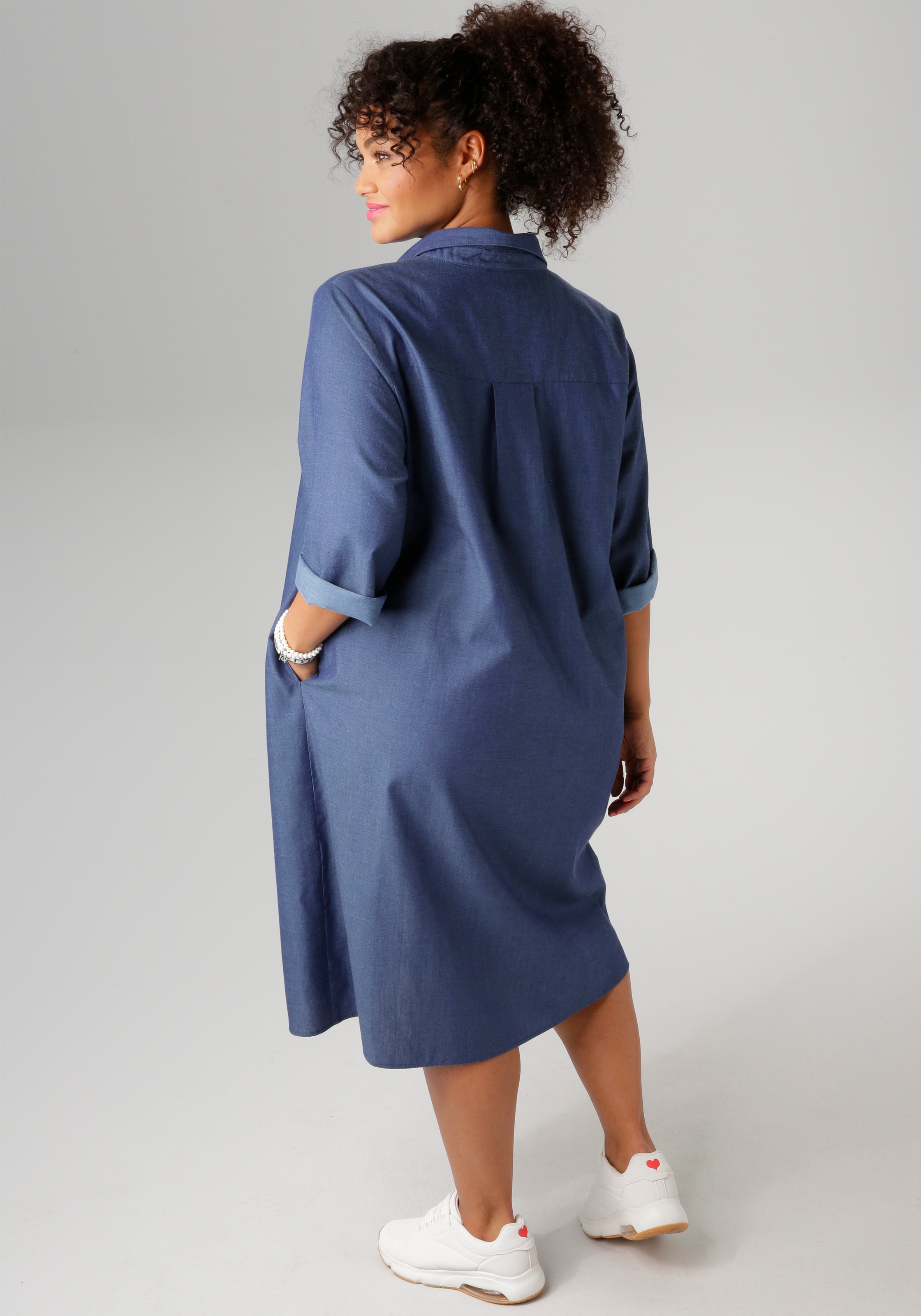 Thumbnail - Aniston PLUS Jeanskleid mit Hemdkragen